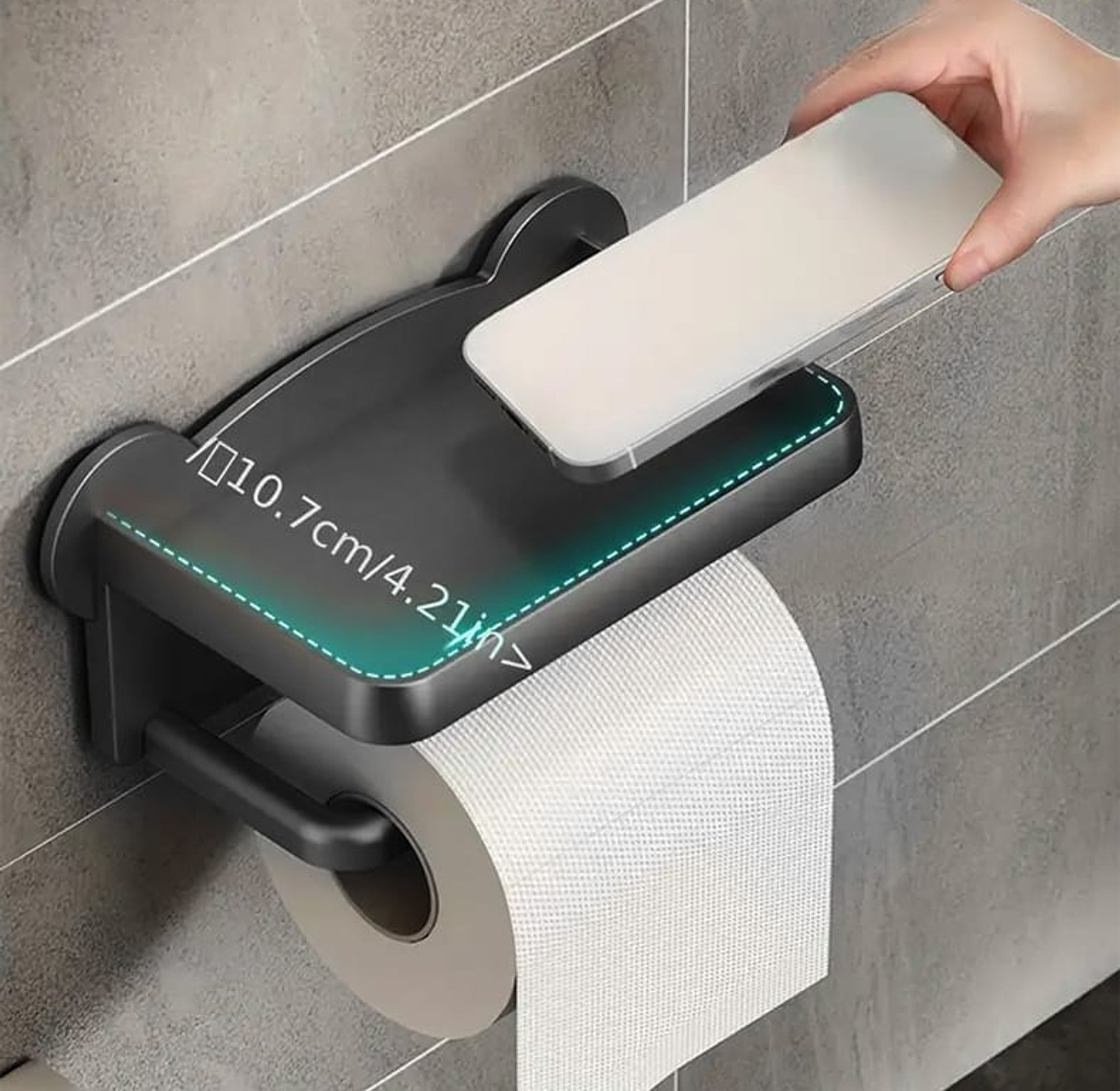 Punch Free Wall Mounted Tissue Storage Rack image