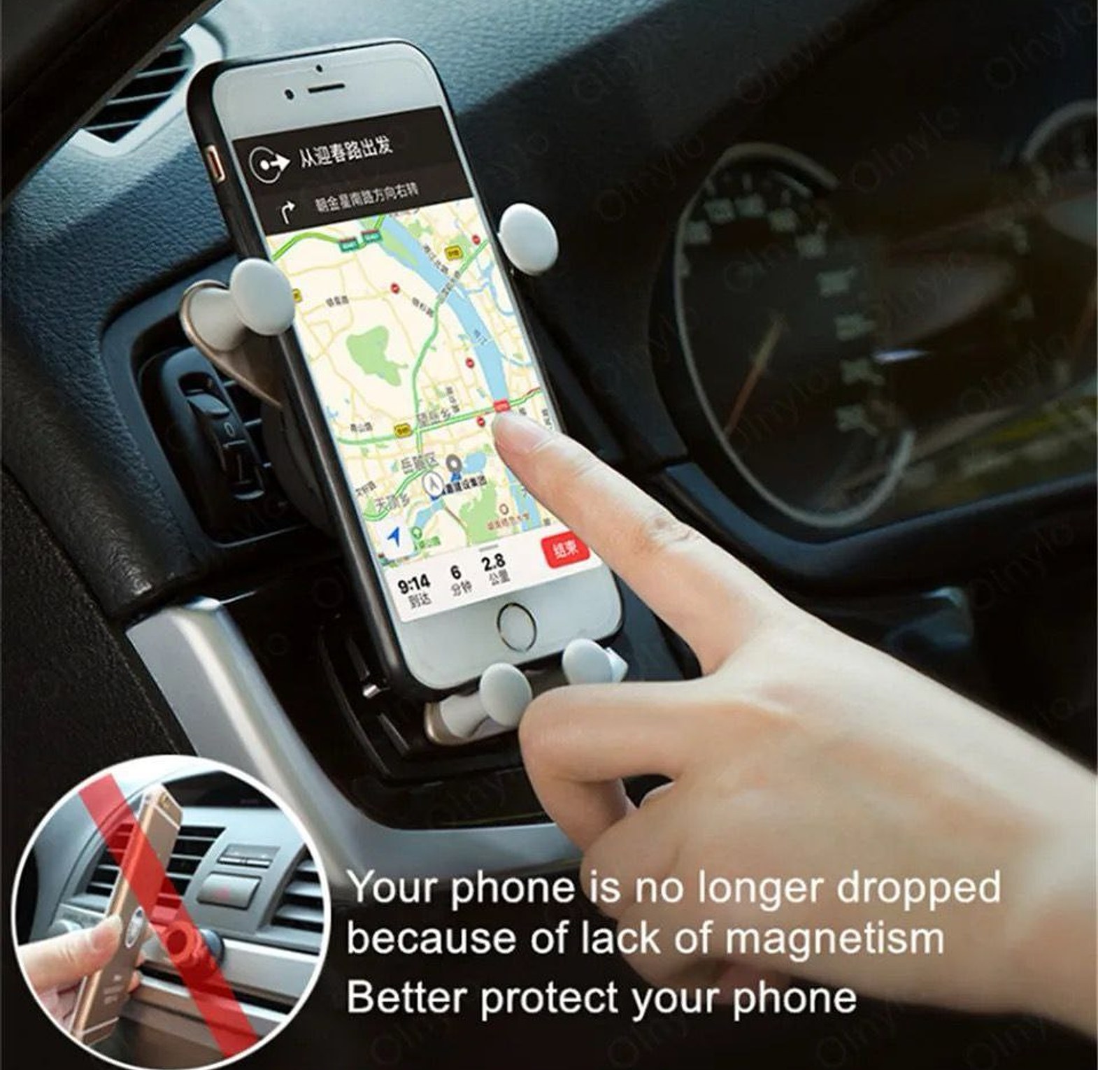 Universal Car Phone Holder Air Vent Mount for Easy GPS Navigation image
