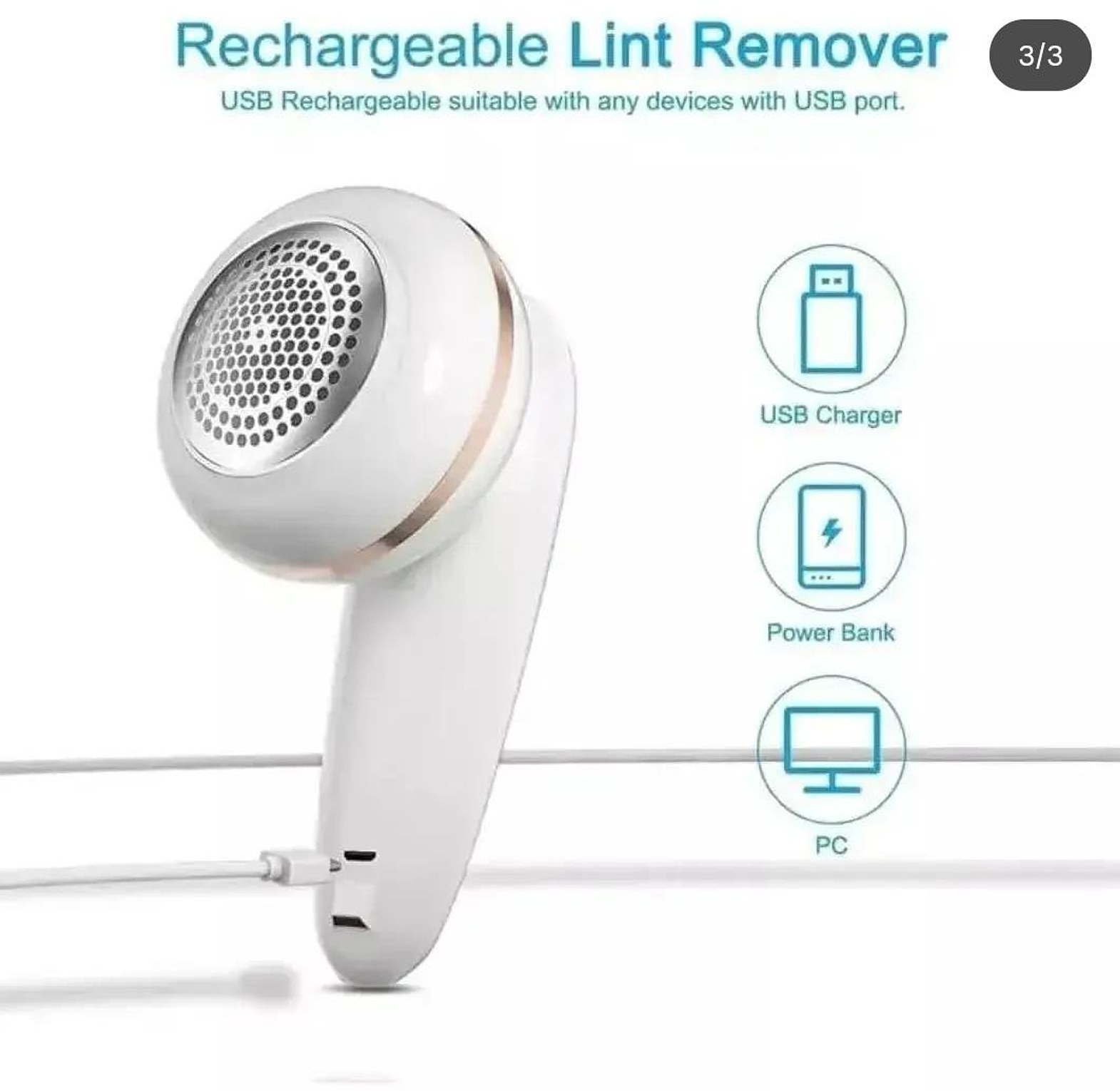Rechargeable lint remover image