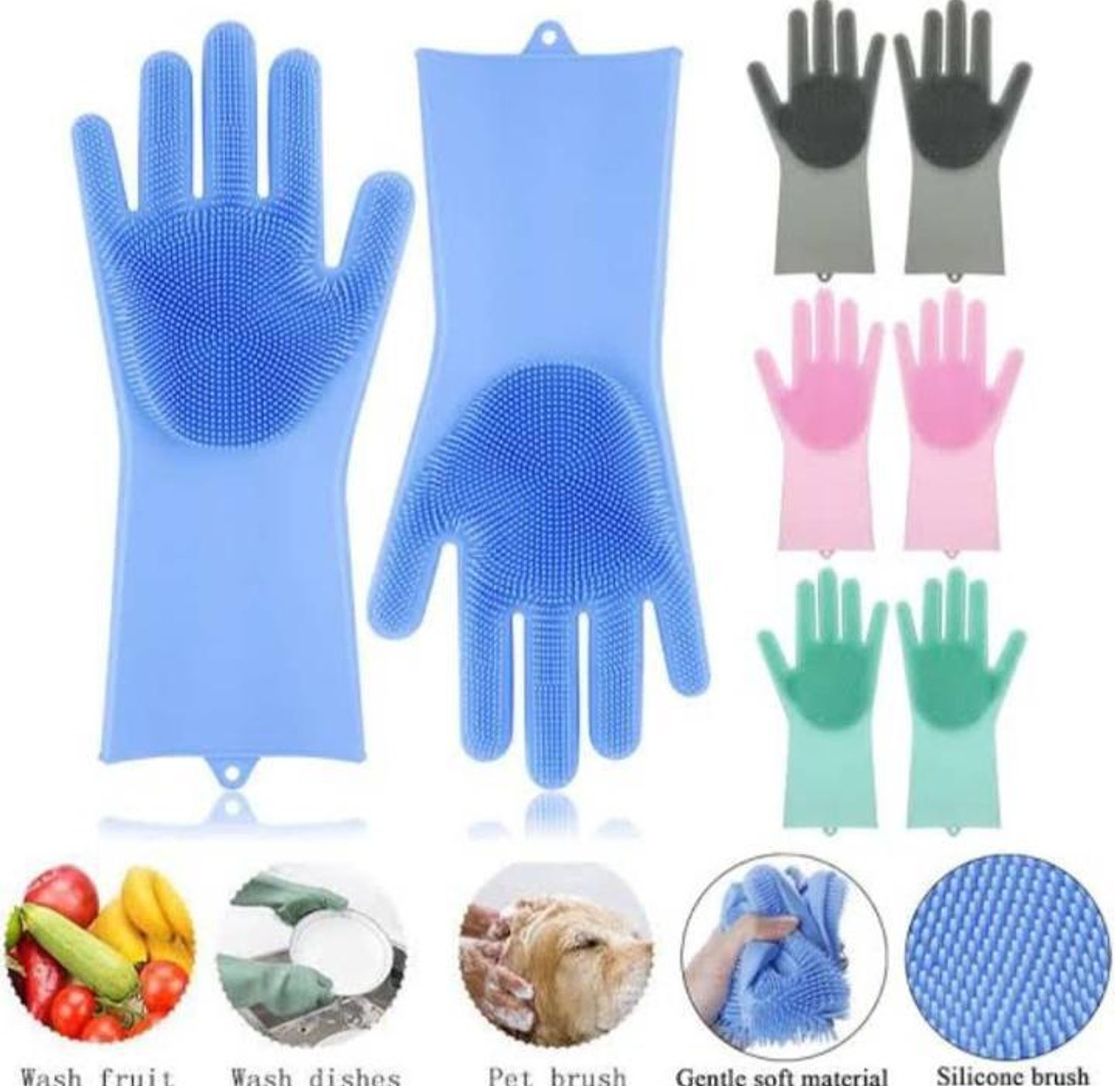 Silicone Washing Gloves image