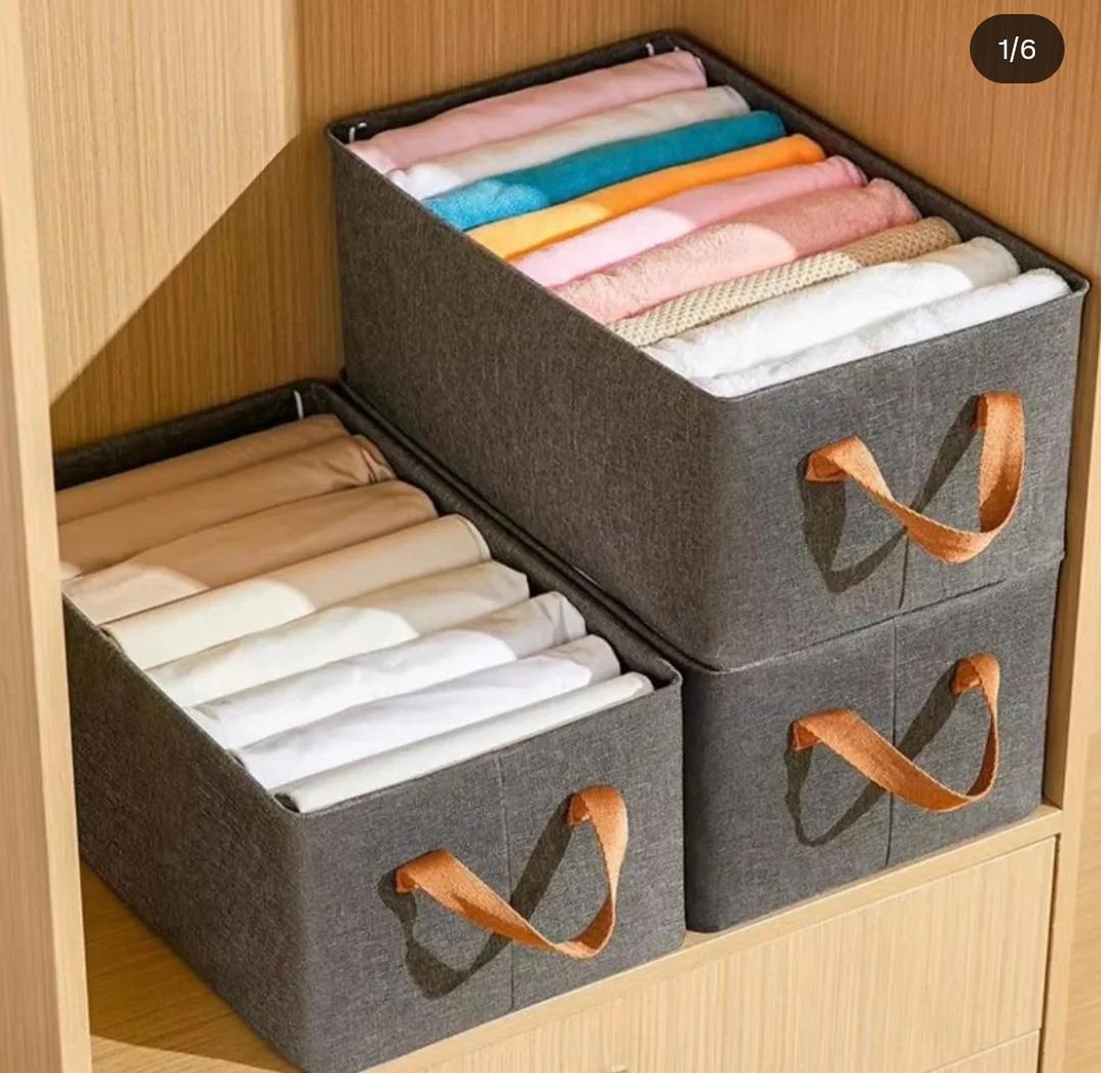 Foldable multipurpose closet organizer  3set image