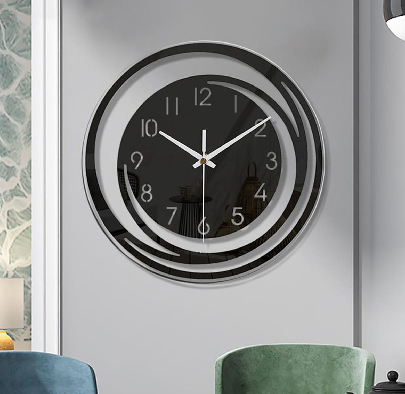 Creative 30cm Acrylic Wall Clock Modern Design  image
