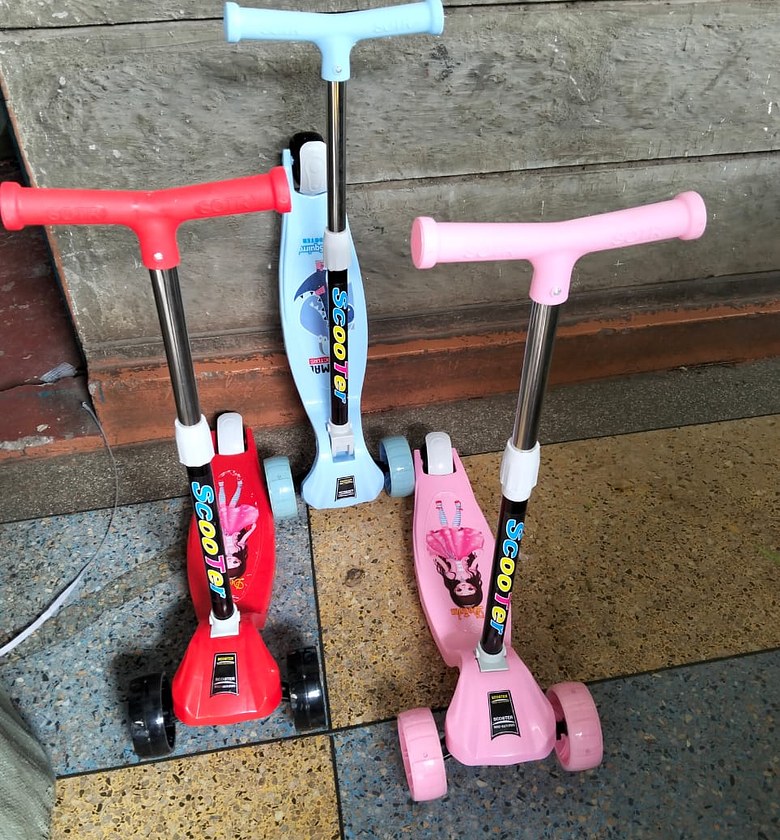 Scooters. Three-Wheeled, Height-Adjustable Kick Scooter For Children image