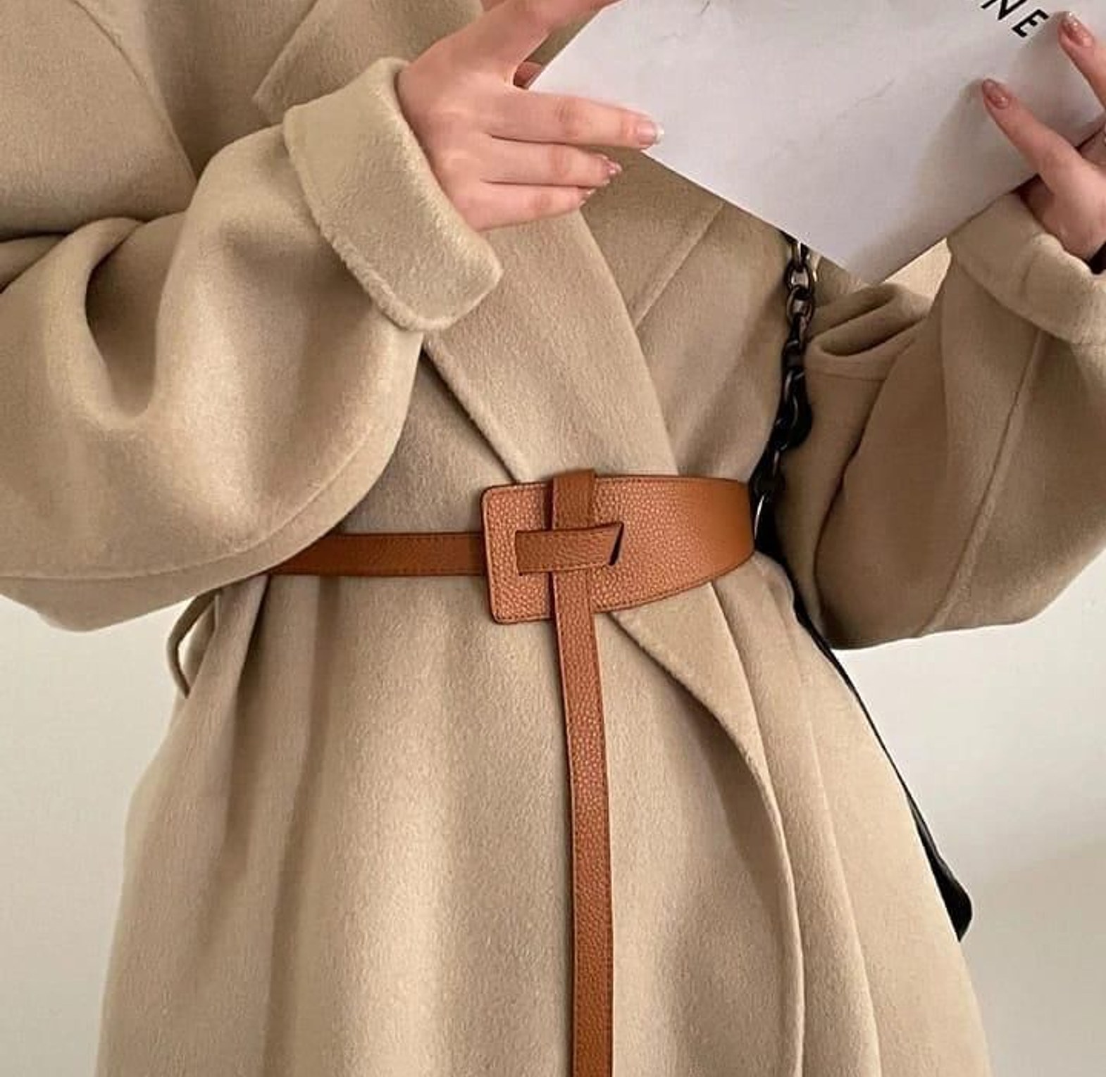 Adjustable Knot Leather Belt image