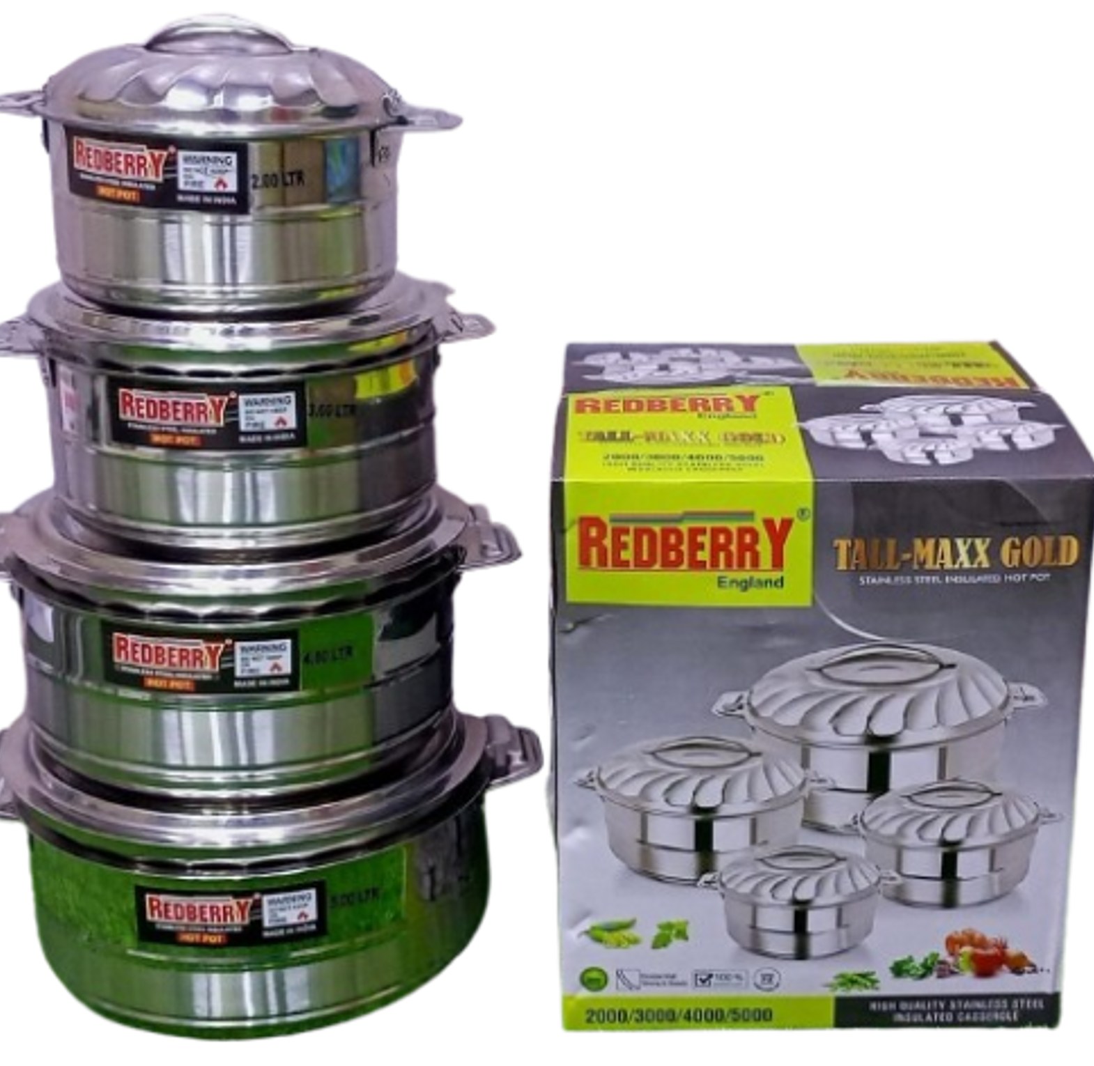 Hotpot. Redberry Hot pot set of 4 tall max stainless steel image