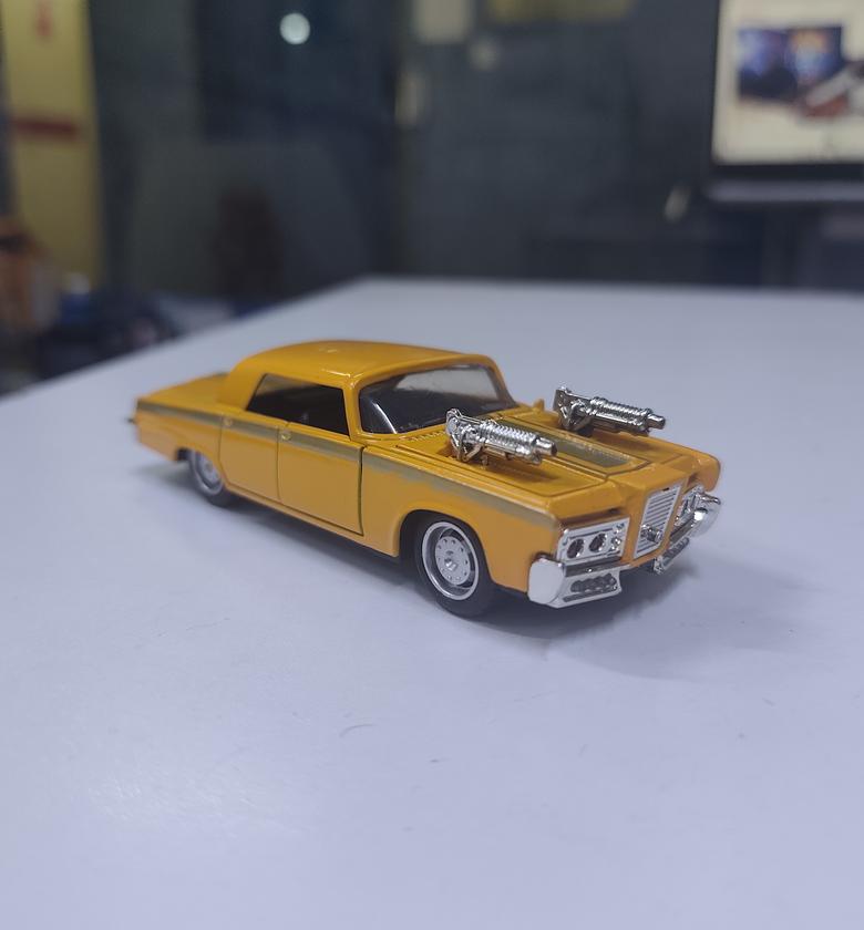 Green Hornet Die-cast Metal Collector’s Toy Car with Opening Doors and Hood Guns – Premium Vintage Model Car image