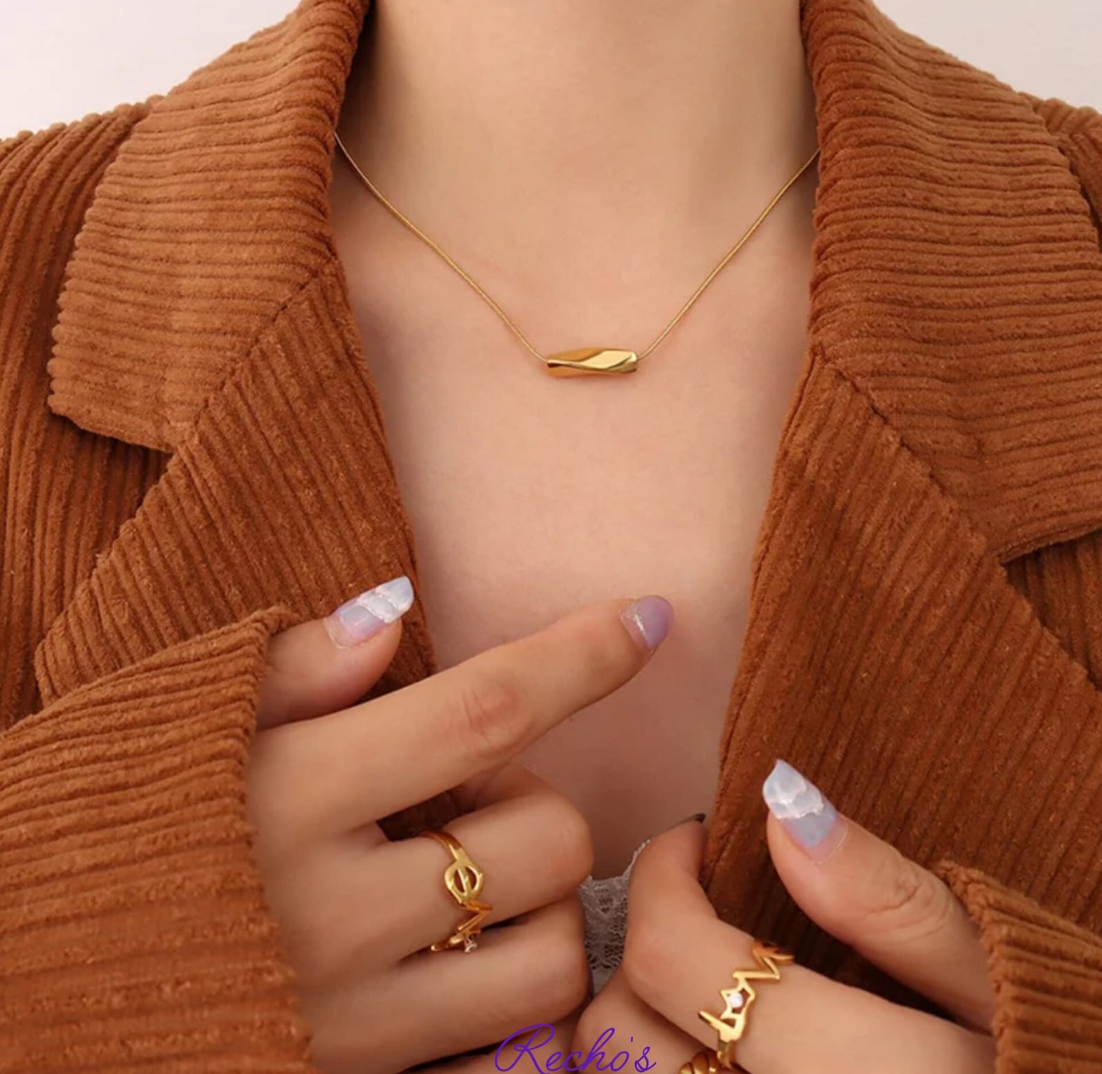 Short bar necklace image