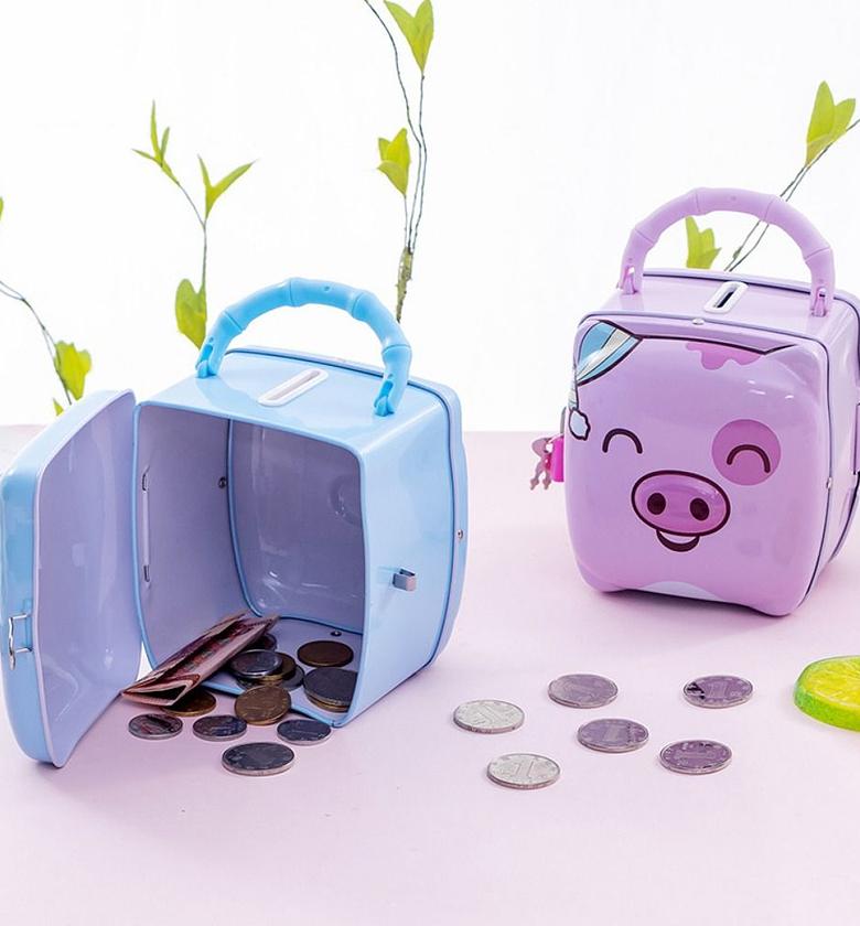 Piggy Bank, Kids Money Box With A Lock image
