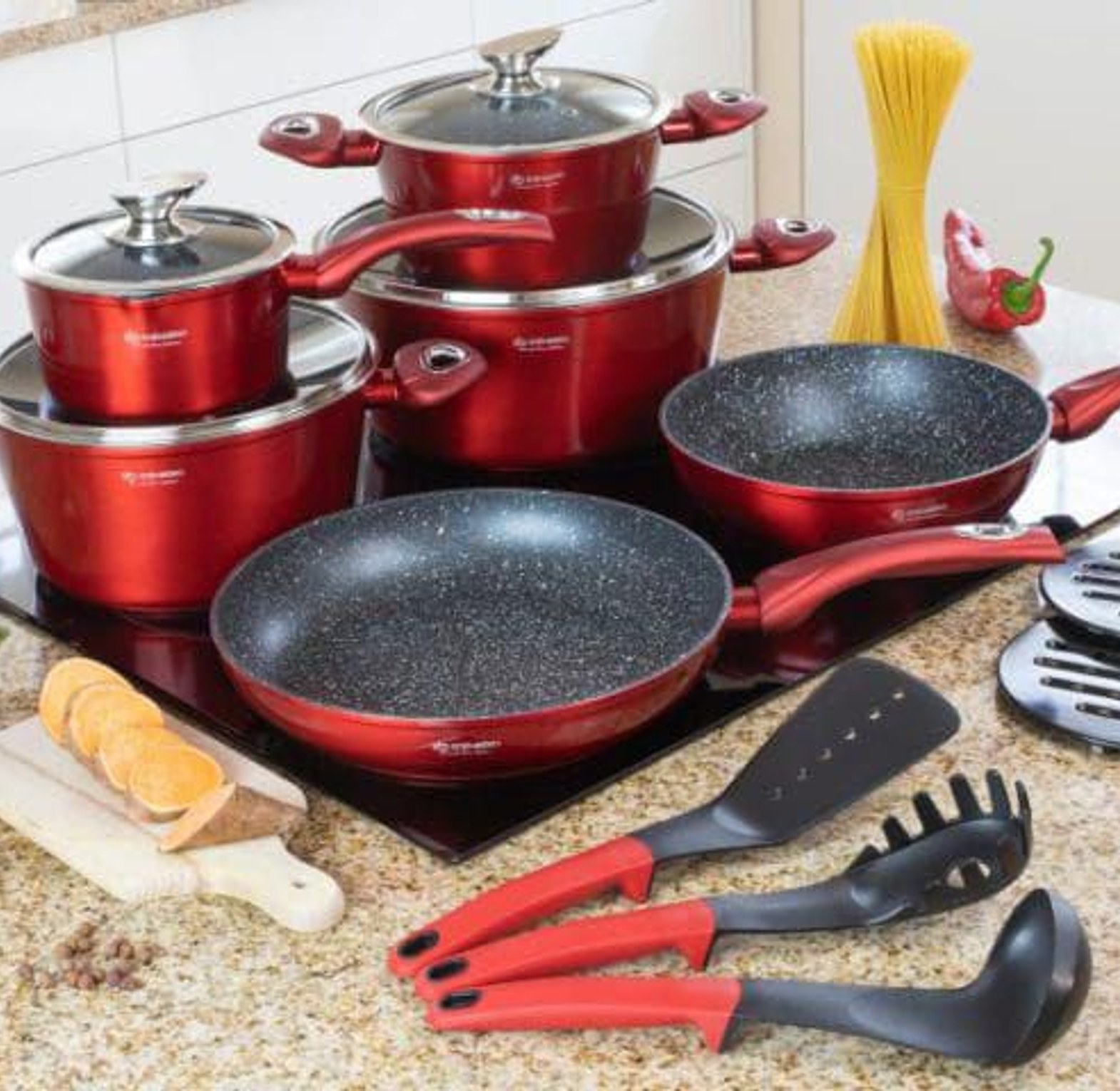 Cookware. Eden burg 15pc Cookware Set image