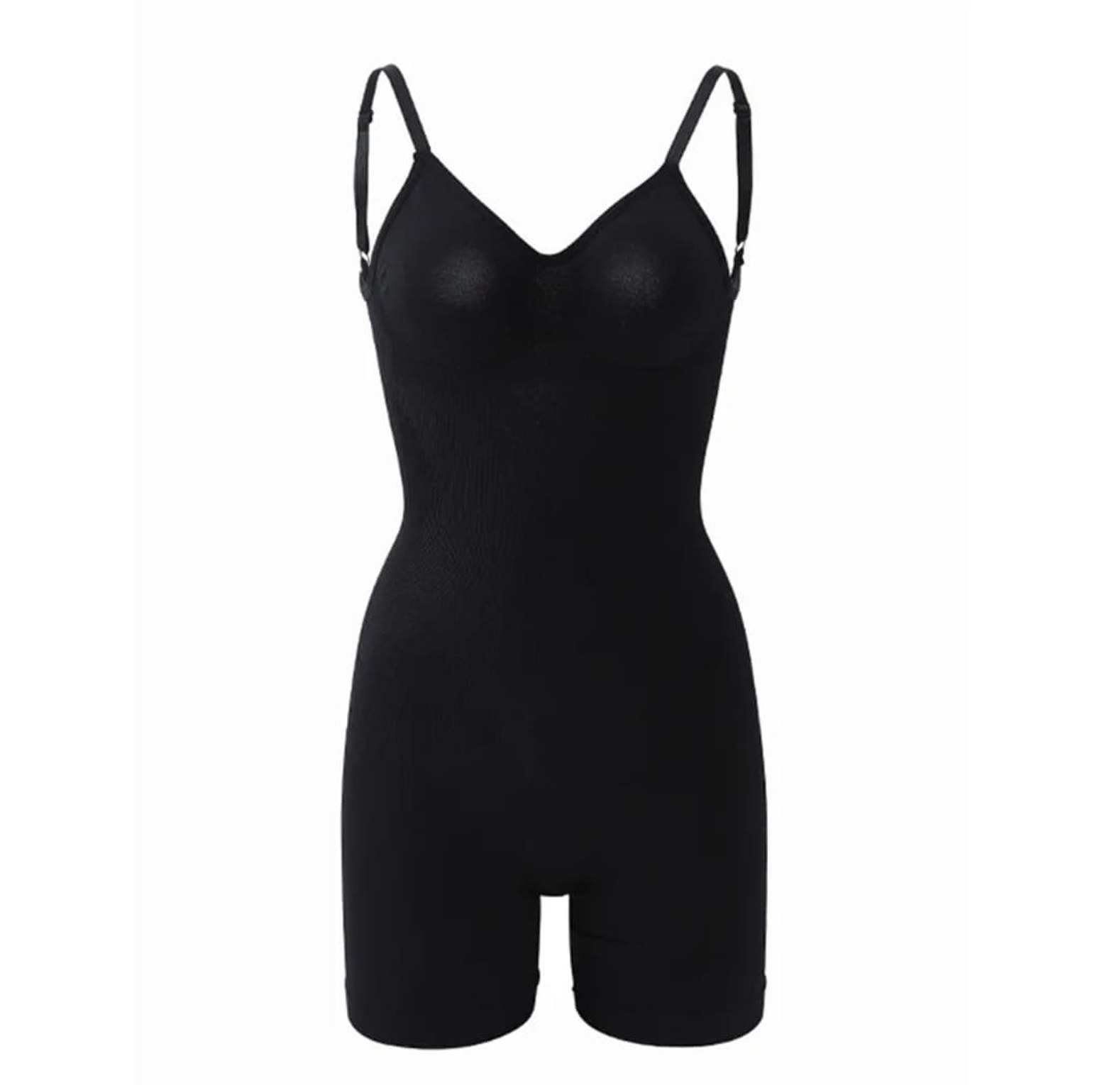 Black Full-Body Compression Shapewear – Mid-Thigh image