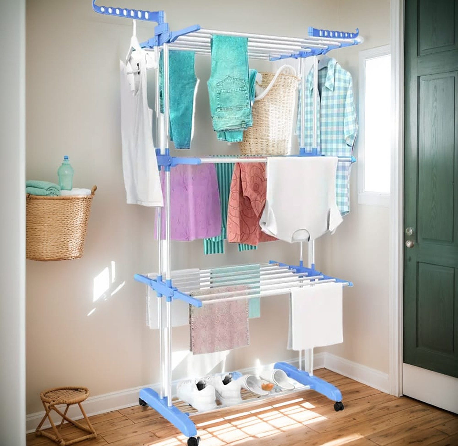 Clothes Drying Stand. 3-Tier Clothes Drying Rack image