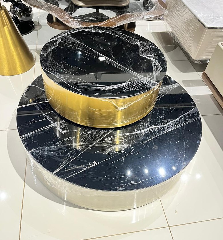 Gold and Silver Accent Table image