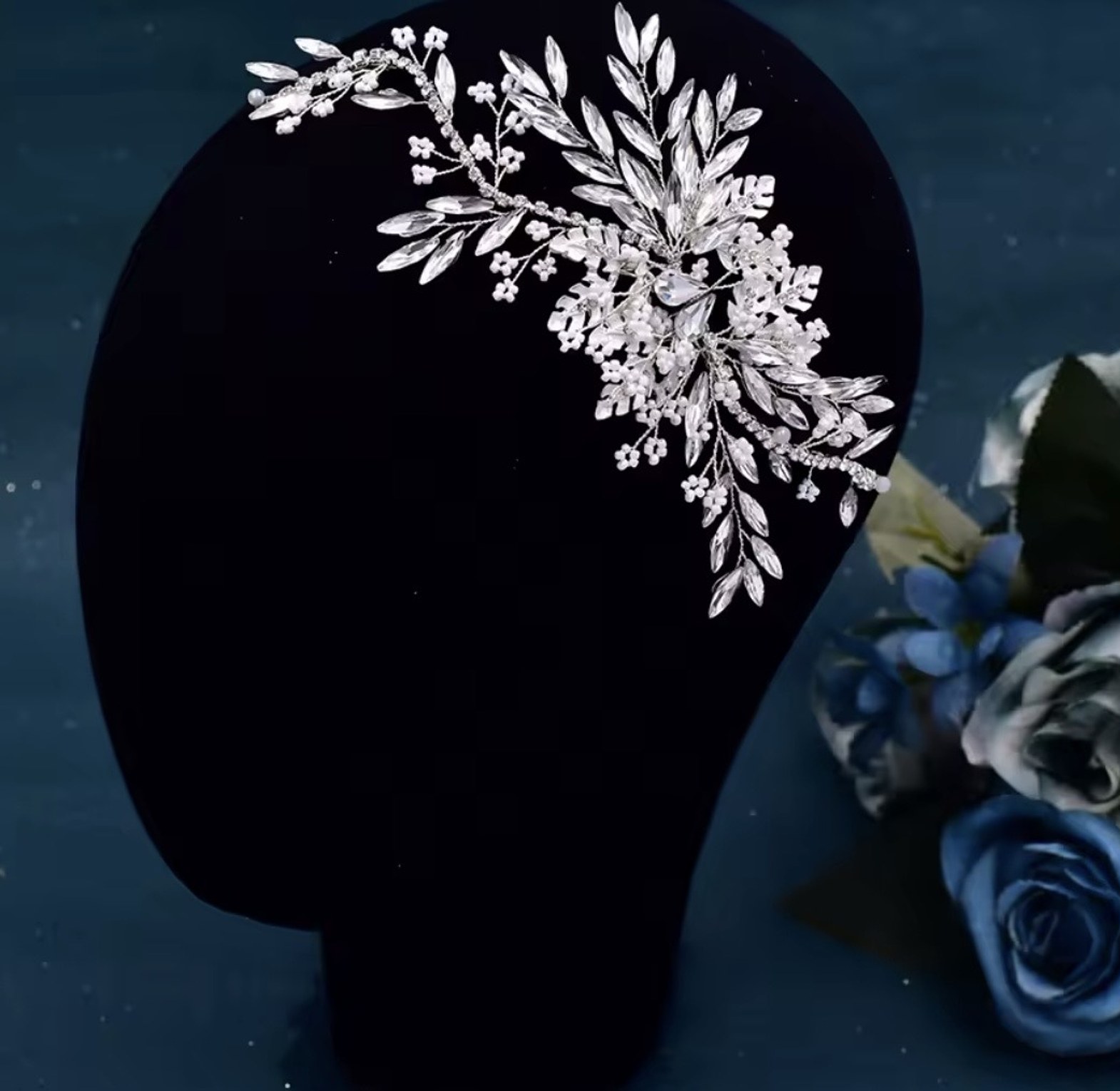 Sylvian Bloom Crystal Hair Vine Set image