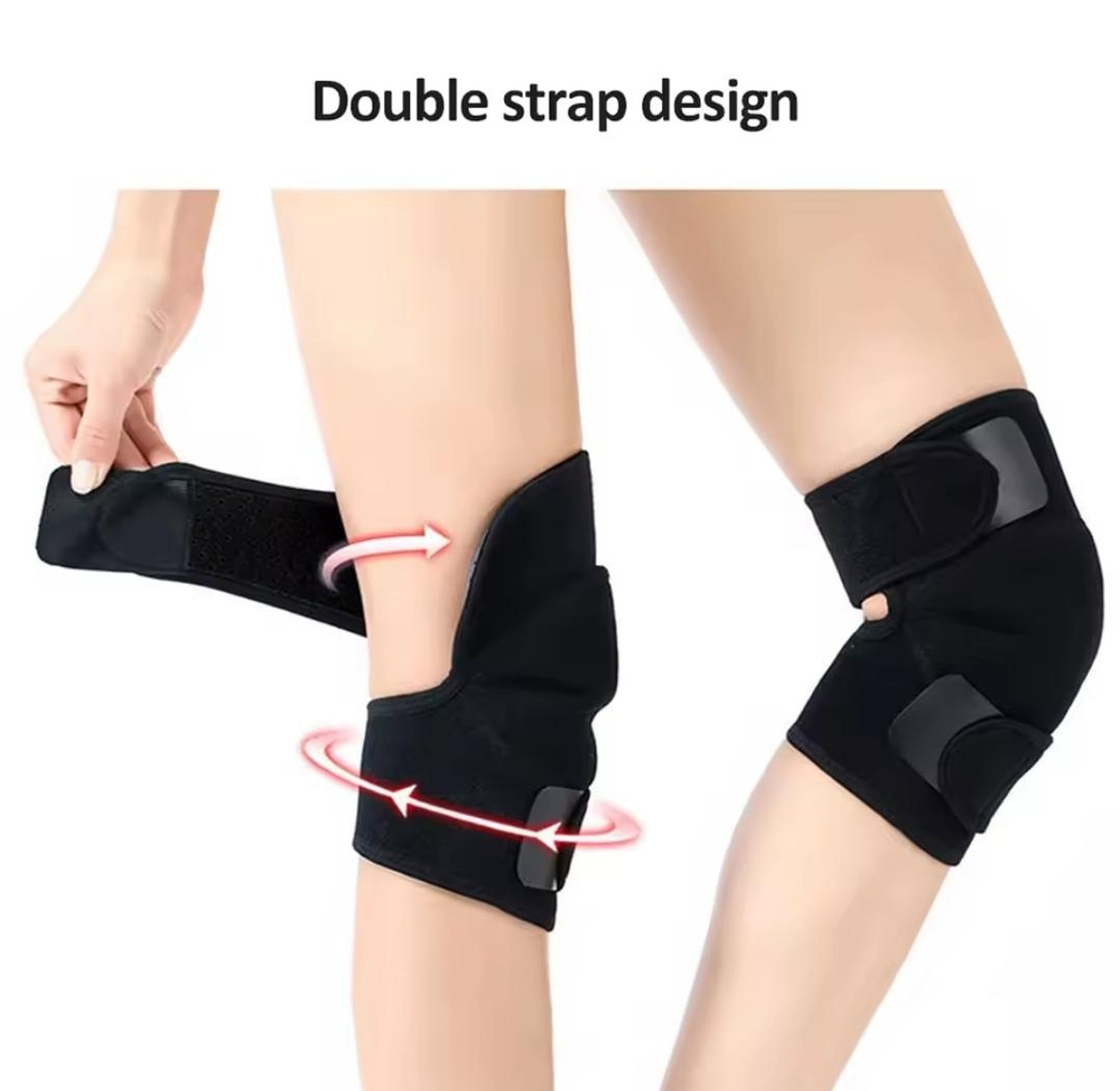 Adjustable Patella Knee Support Brace with Compression Straps for Gym Fitness and Joint Pain Relief image