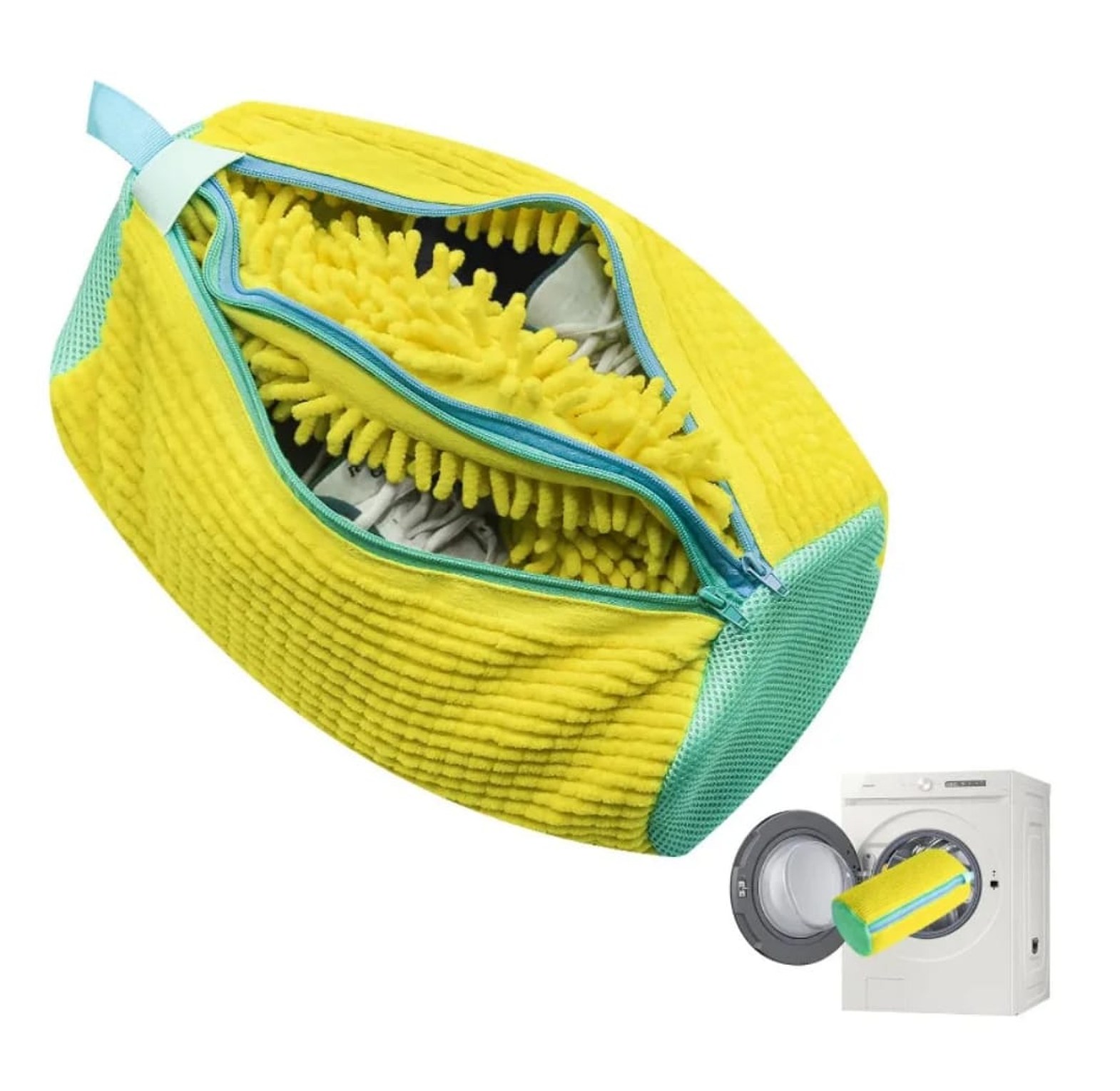 Machine Washable Shoe Cleaning & Drying Bag with Soft Fiber Lining image