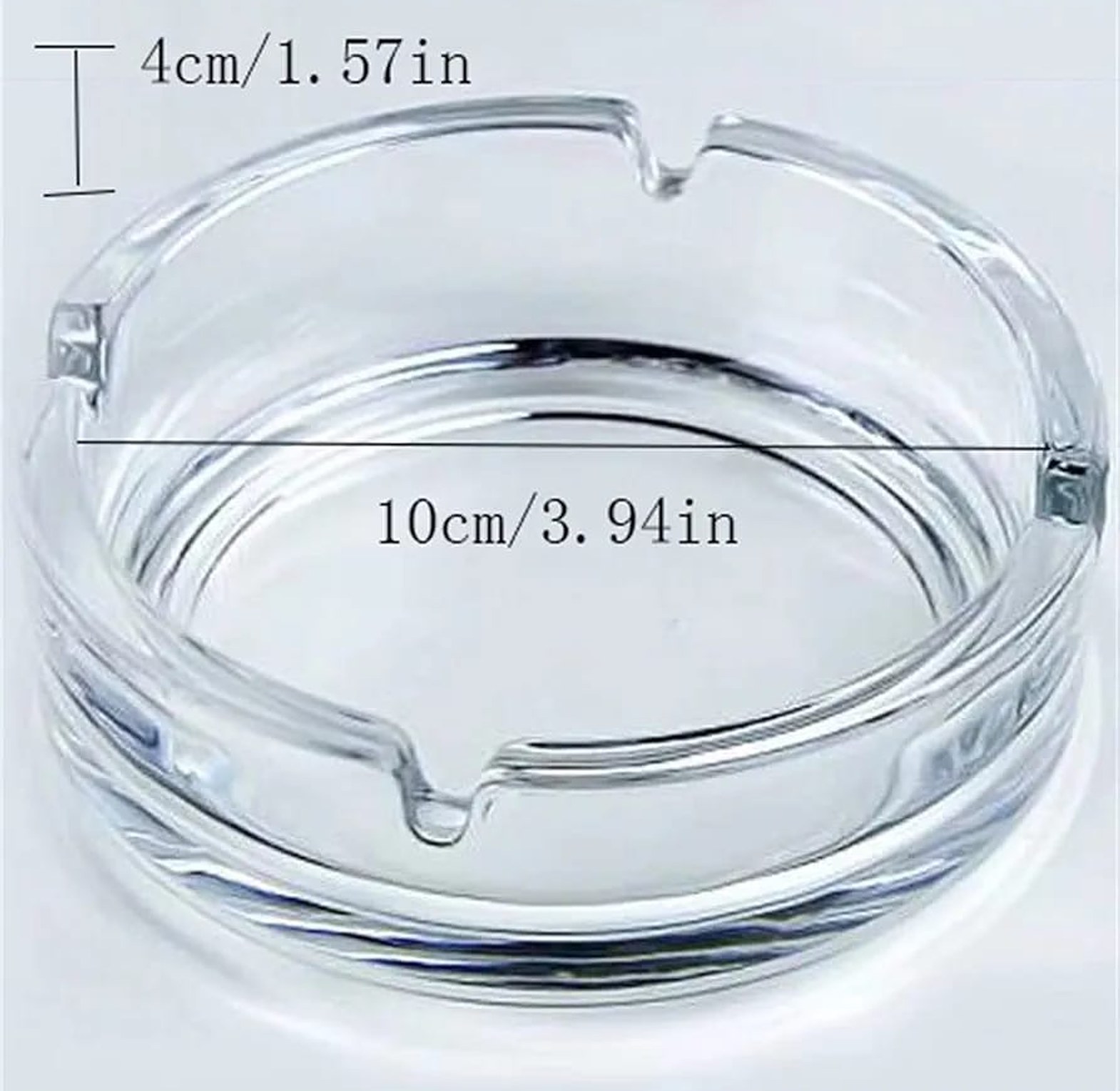 Glass Cigarette Ashtray for Home, Office, Bars. Heavy Duty image