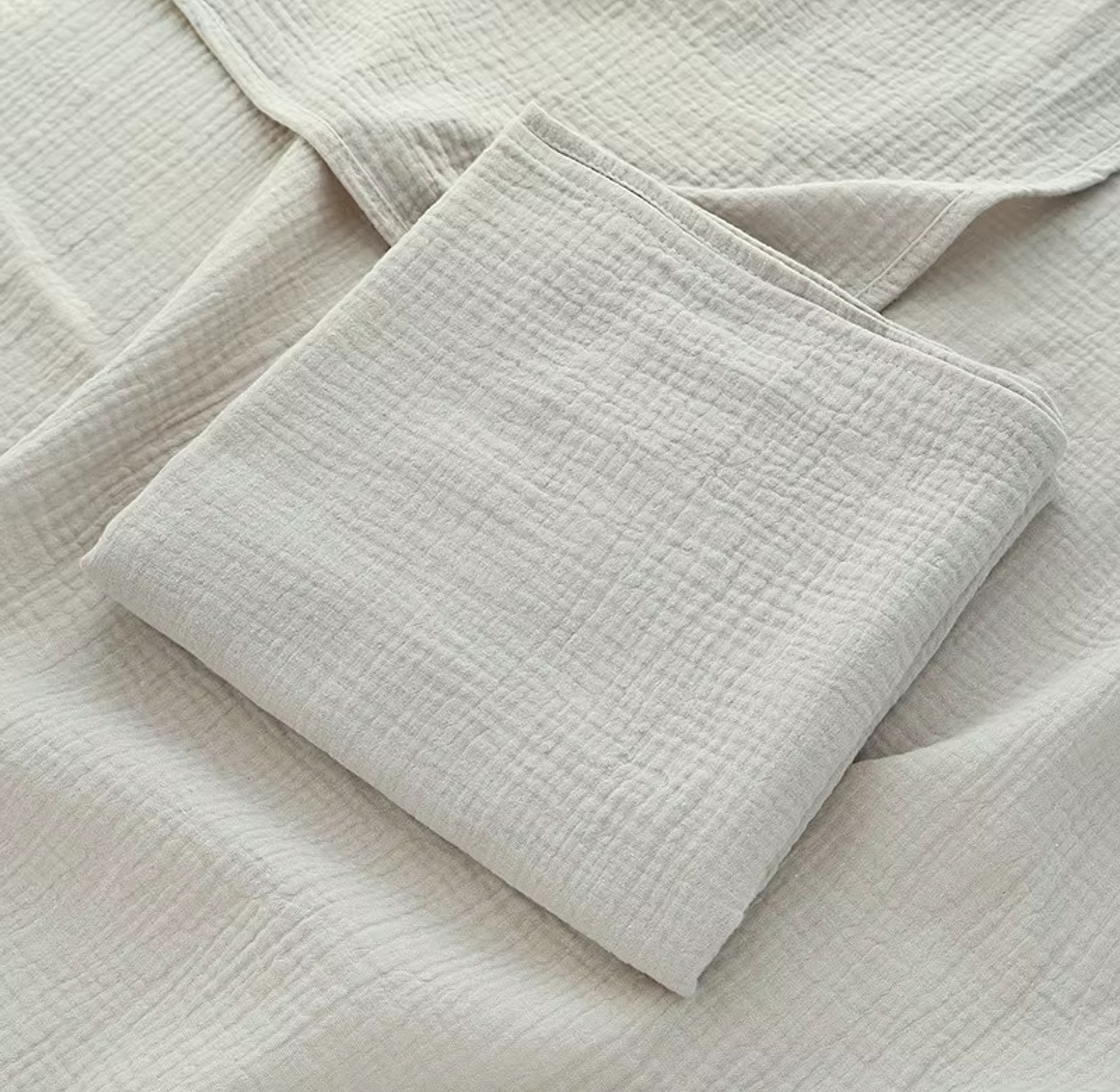 Plain Muslin Cotton Receiving Wrap – 100 × 100 cm image