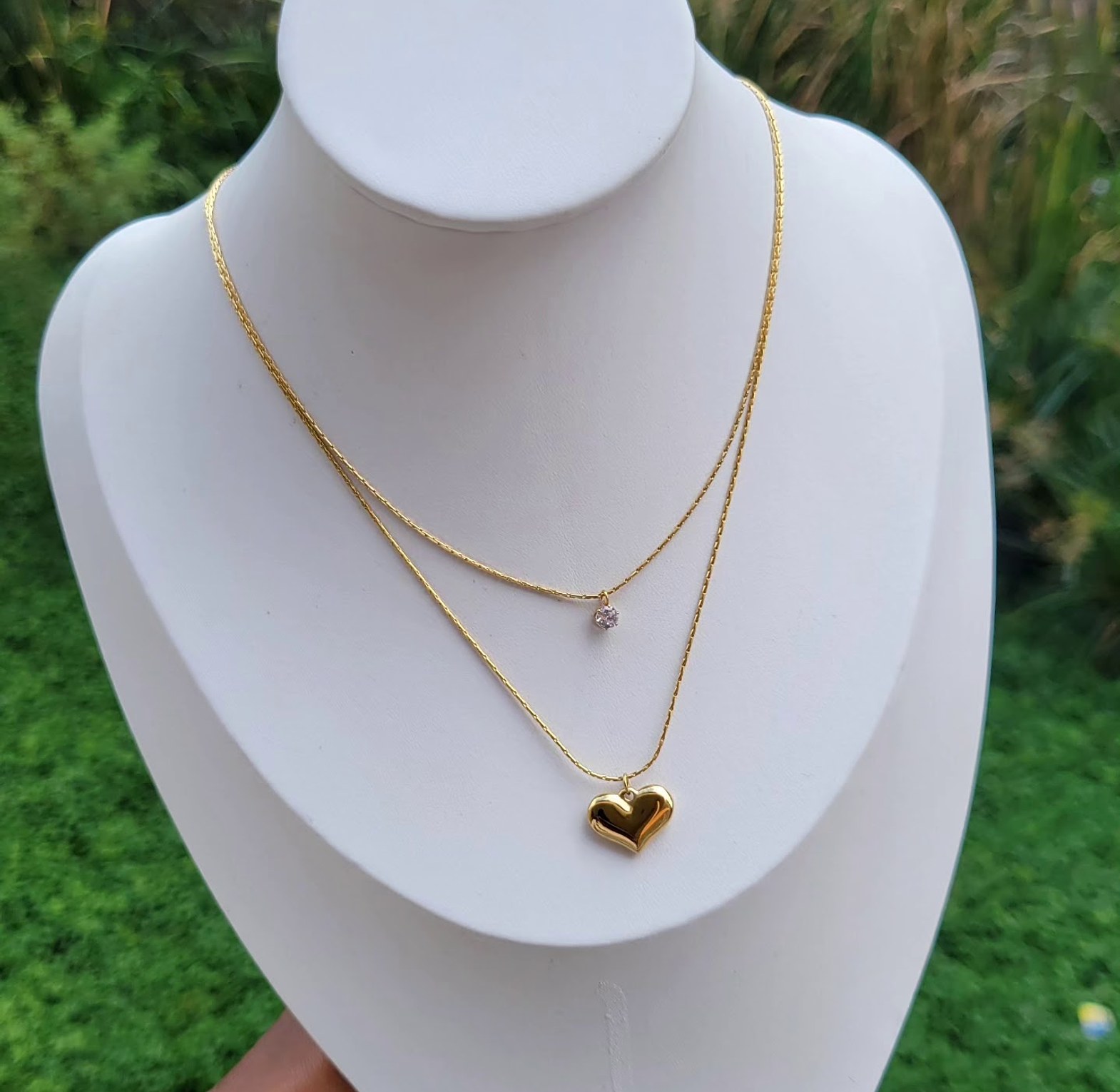 Gold Heart Double image