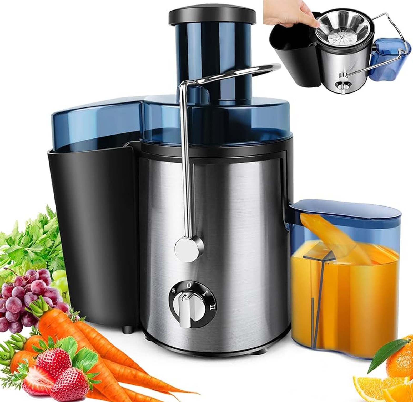RAF 4-in-1 Food Processor Juice Extractor, Blender, Grinder Unbreakable Blender Jar image
