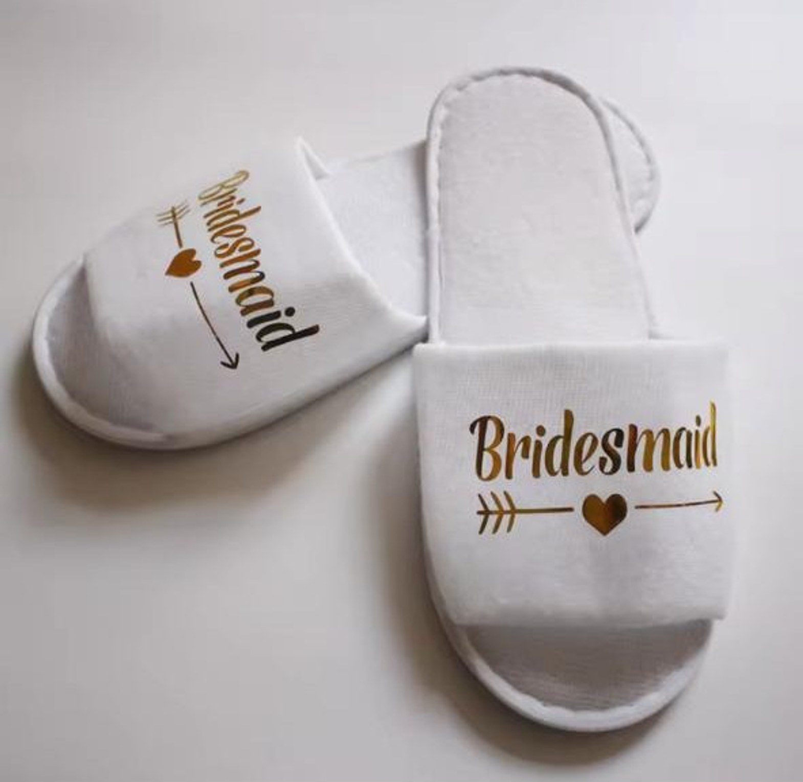 Personalized Gilded Wedding Party Slippers image