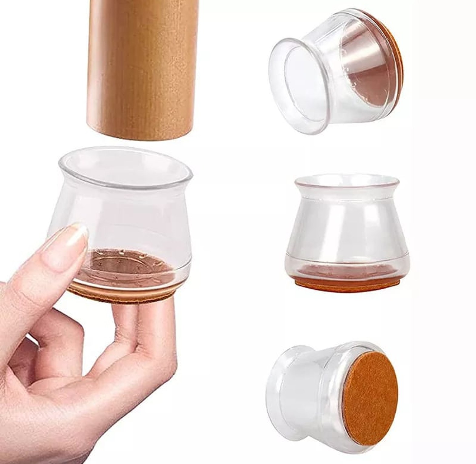 High Transparency Anti-slip Silicon Furniture Leg Protection Cover image