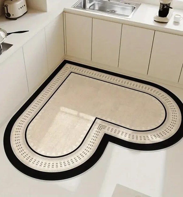 Love shaped kitchen floor mats image