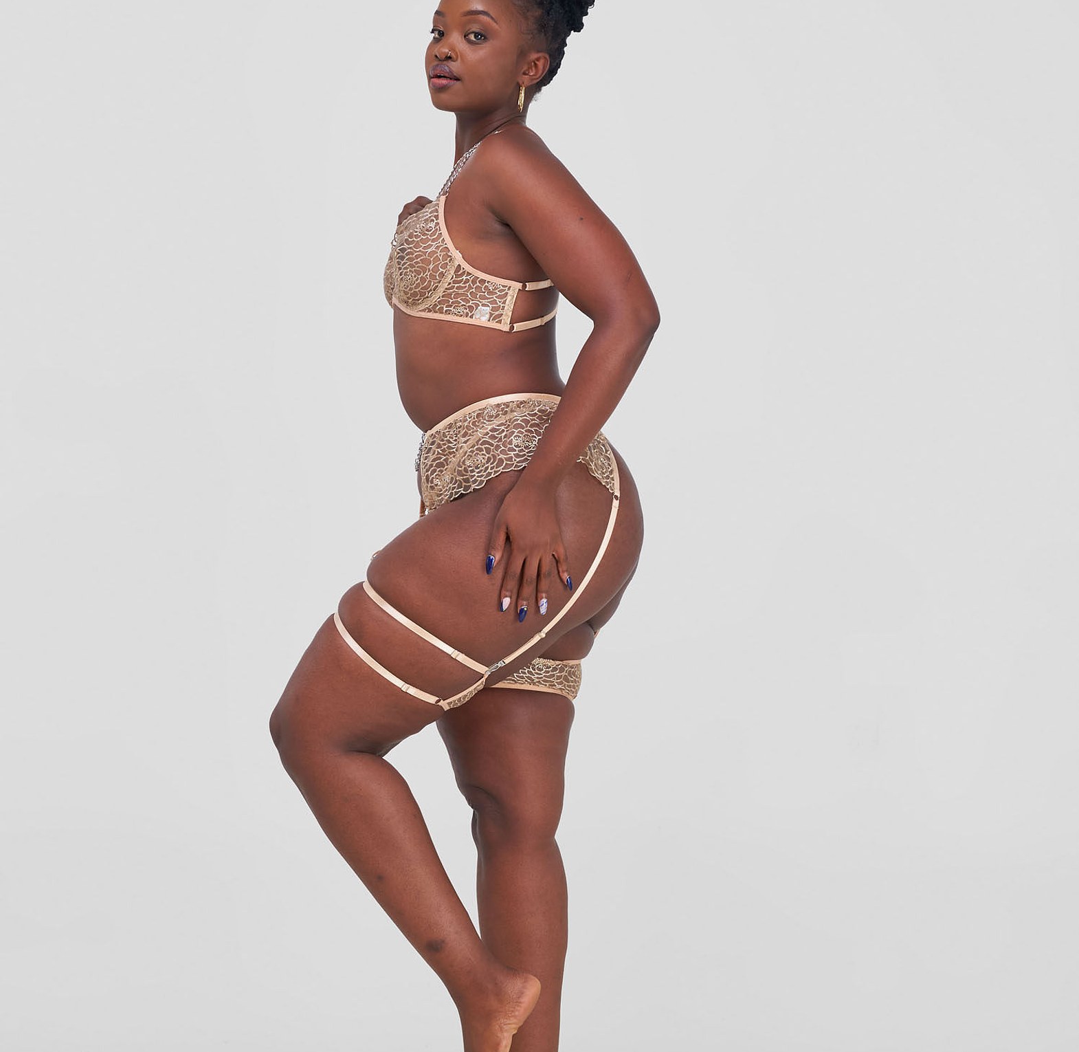 H3200-Sheer Garter Lingerie image