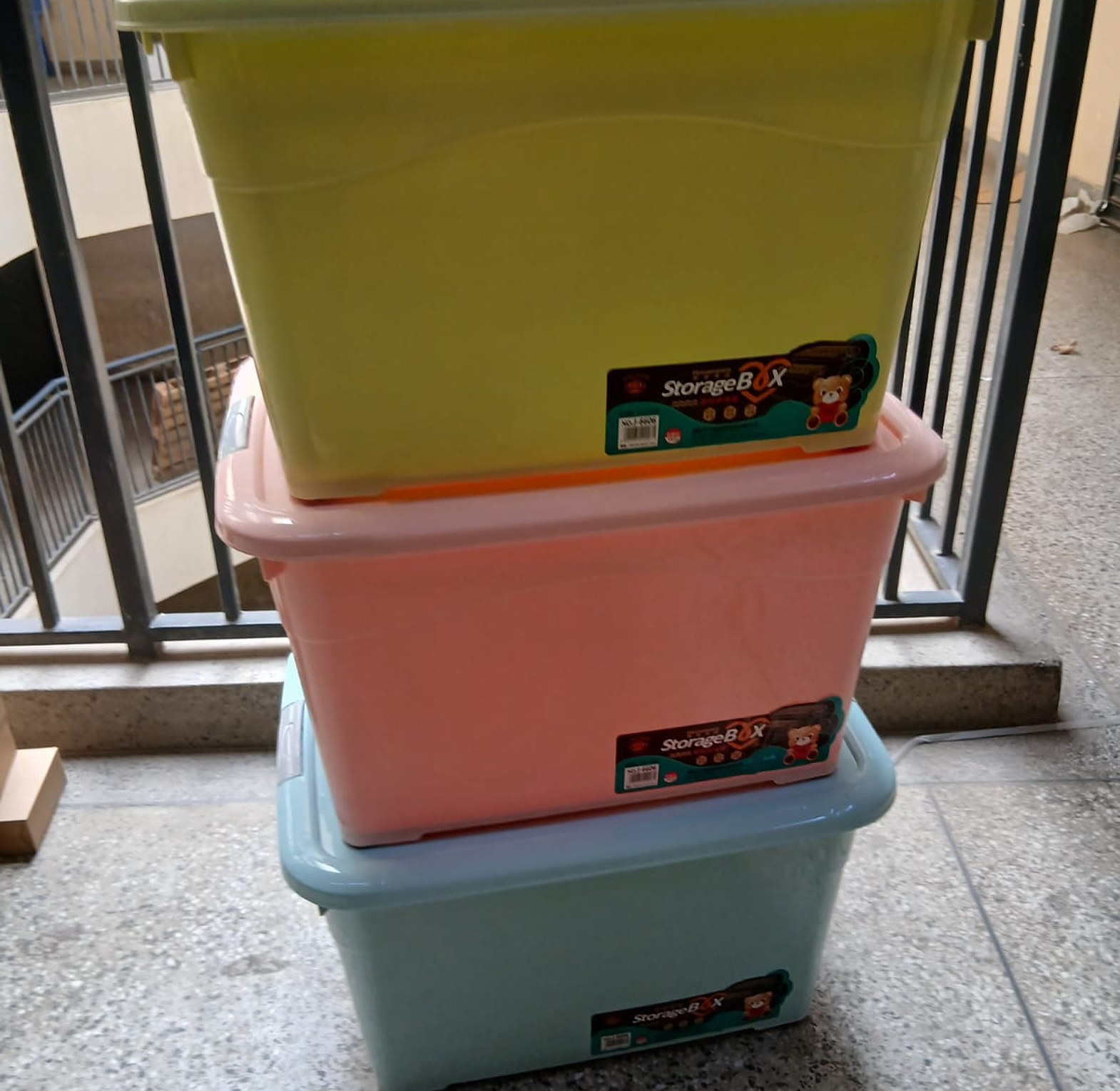 Premium 70L Plastic Storage Box with Lid, Stackable Home Organizer Container image