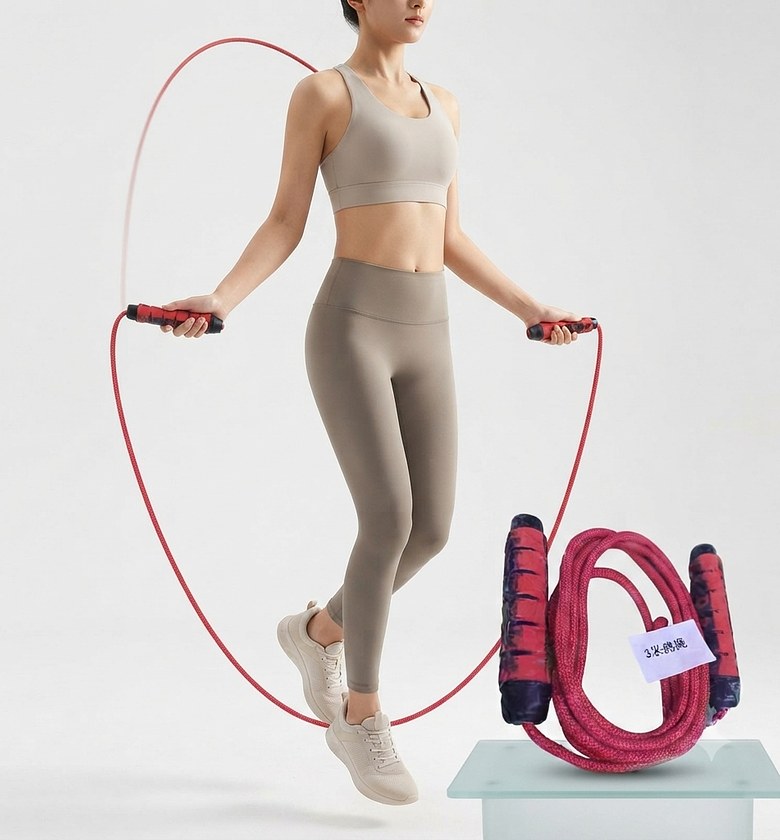 Skipping Rope with Foam Handles for Fitness and Weight Loss image
