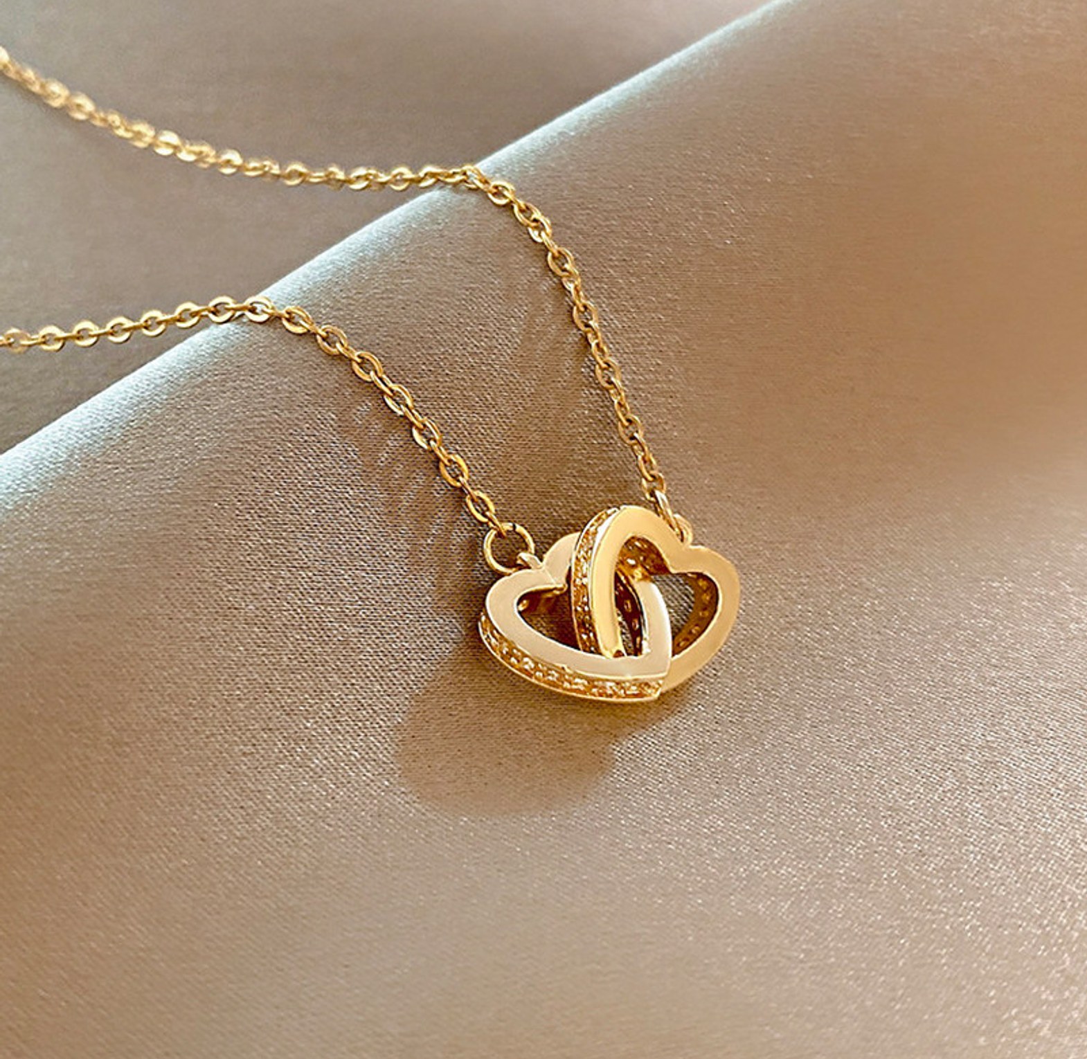 Crystal love necklace  image