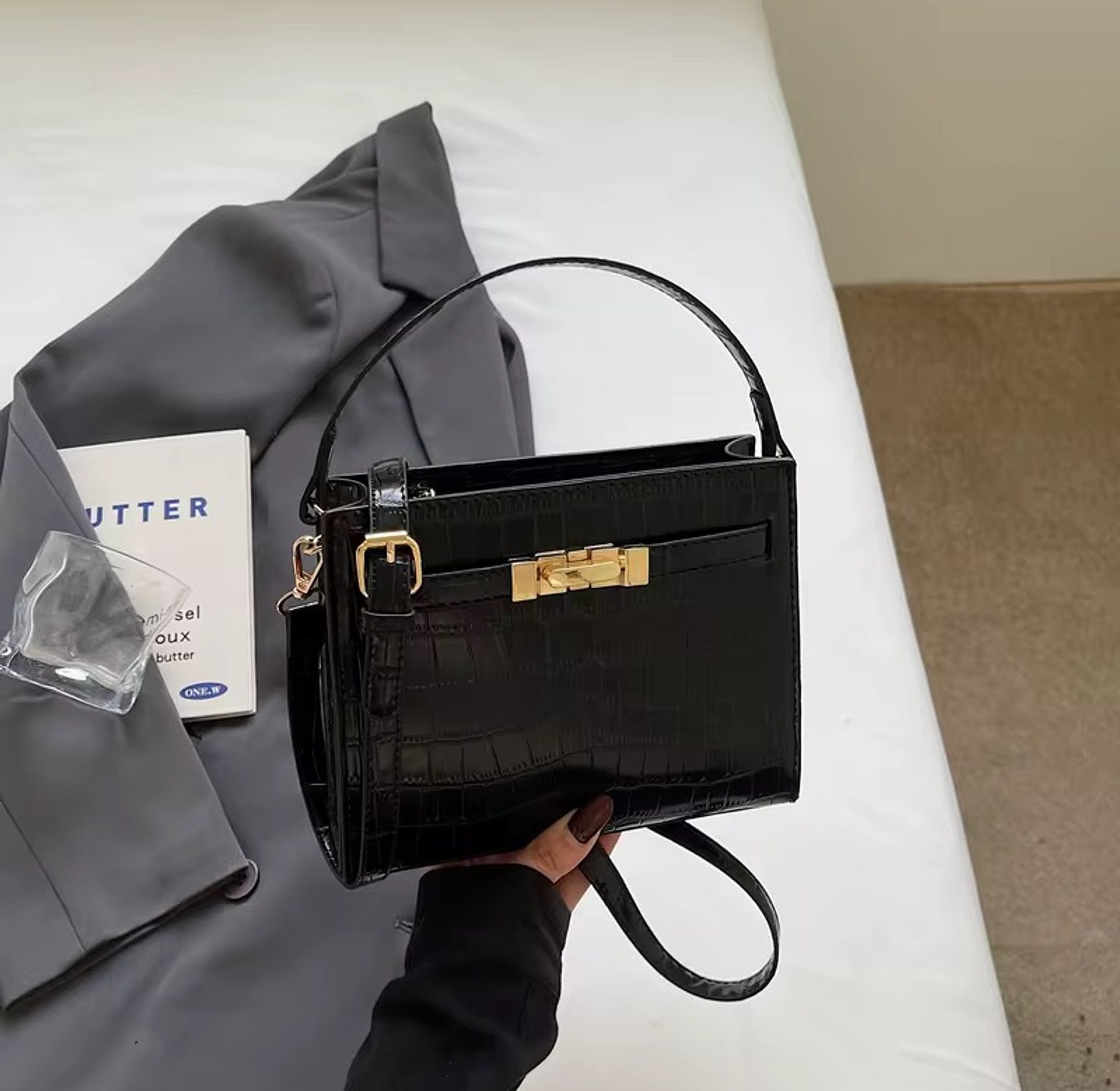 Croc Mini Top-Handle Bag image