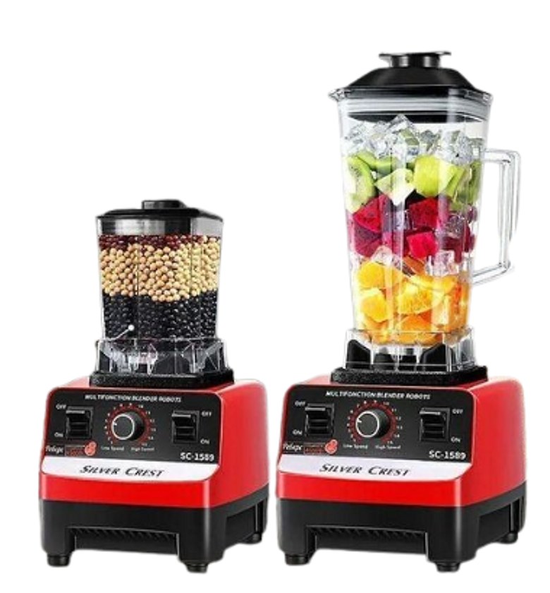 Silver Crest 2 in 1 Heavy Duty Commercial Blender with Grinding Machine, 4500W image