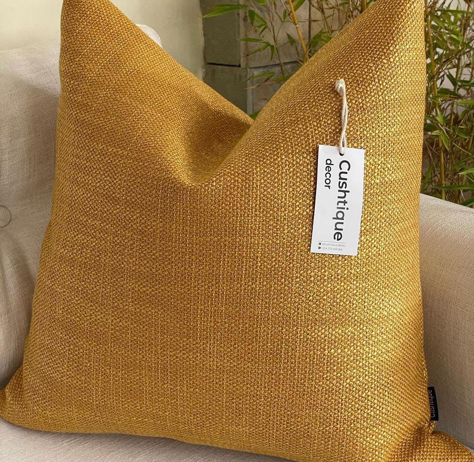 MUSTARD YELLOW SOFT CUSHION image