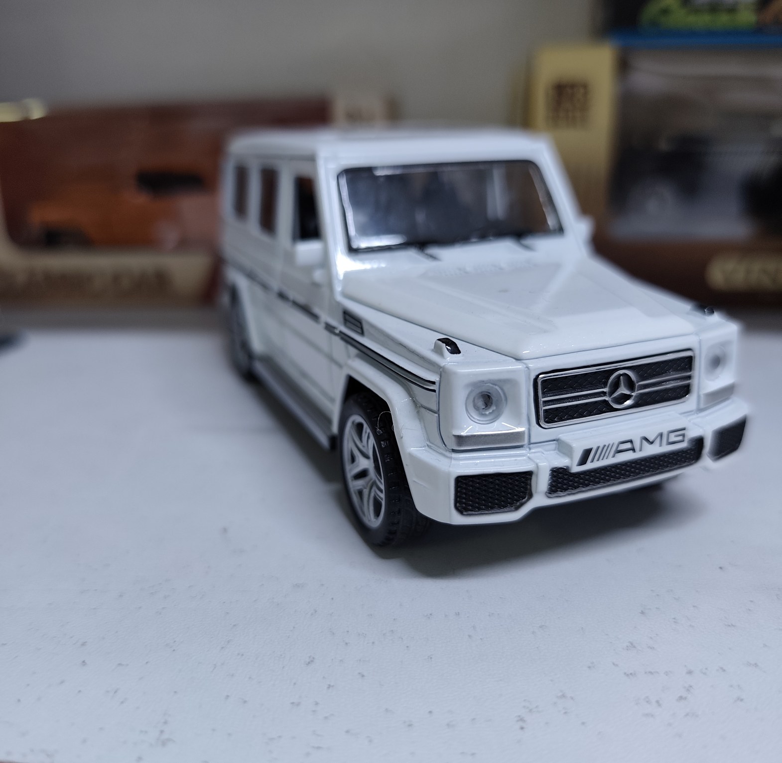 Mercedes Benz G-Wagon G63 Diecast Metal Toy Car 1:32 Scale Pull-Back Action Model with Opening Doors –  Gloss Finish image