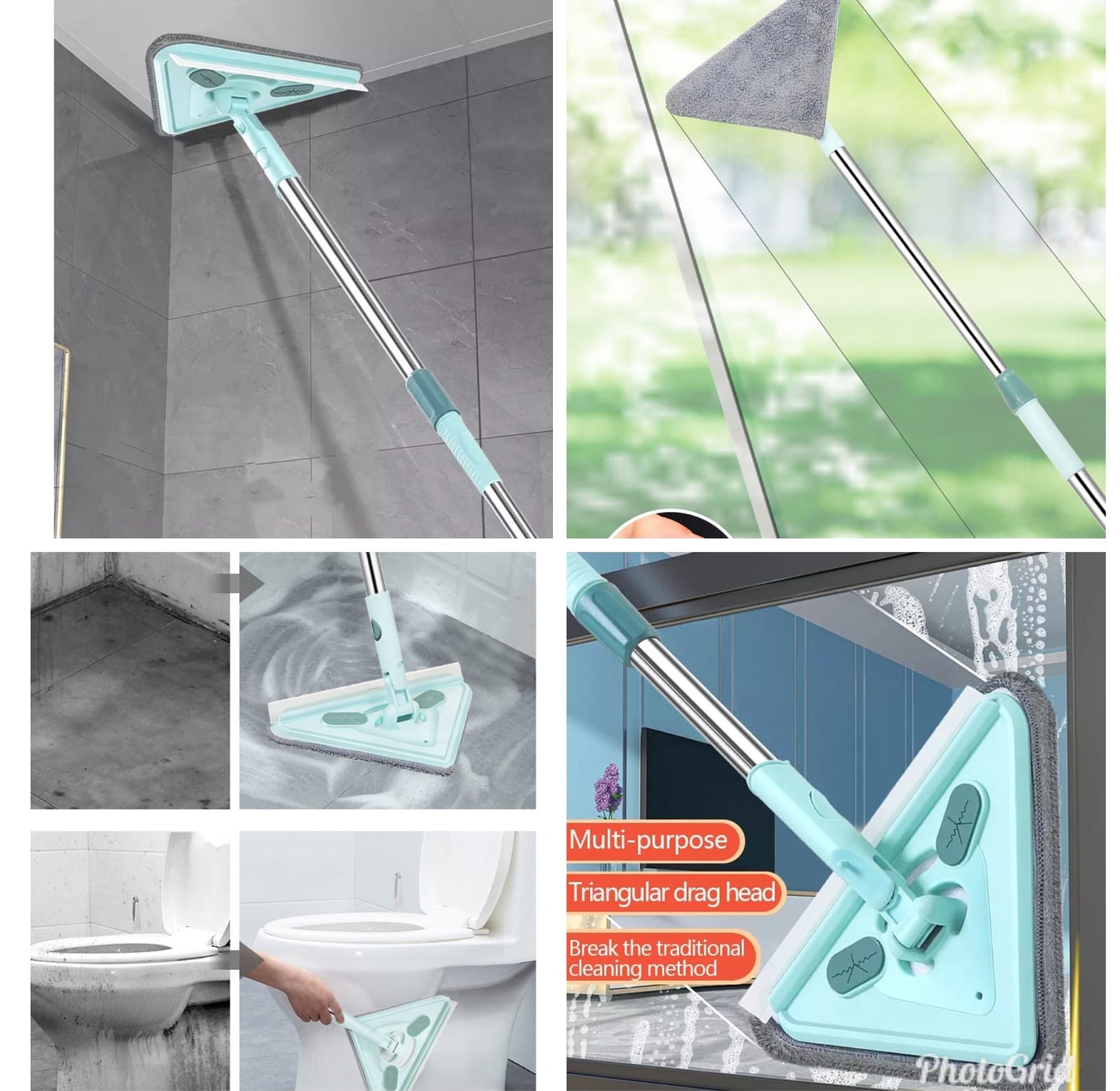 360° Double-Sided High Walls / Floor Mop image