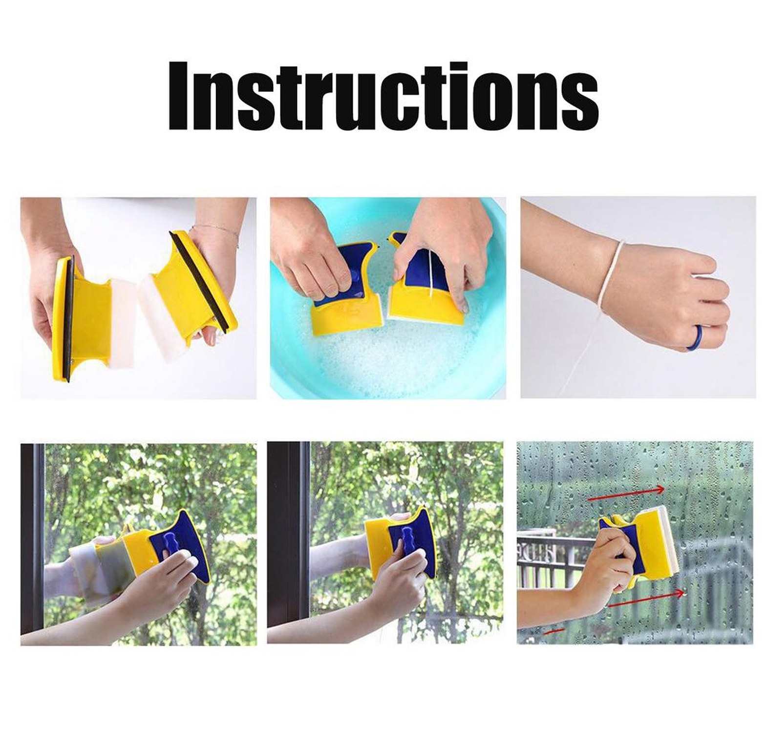 Double Sided Magnetic Window Glass Cleaner image