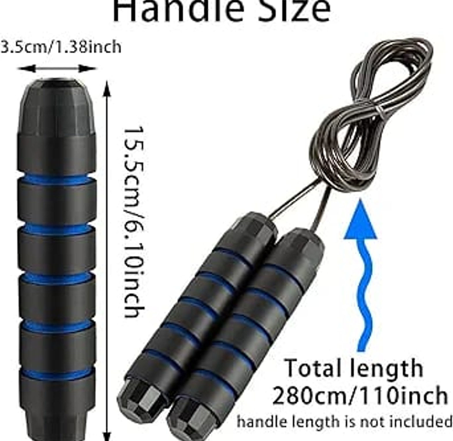 Skipping Rope. KipFit Rope less Jump Rope / Skipping Rope For Fitness (Weighted) image