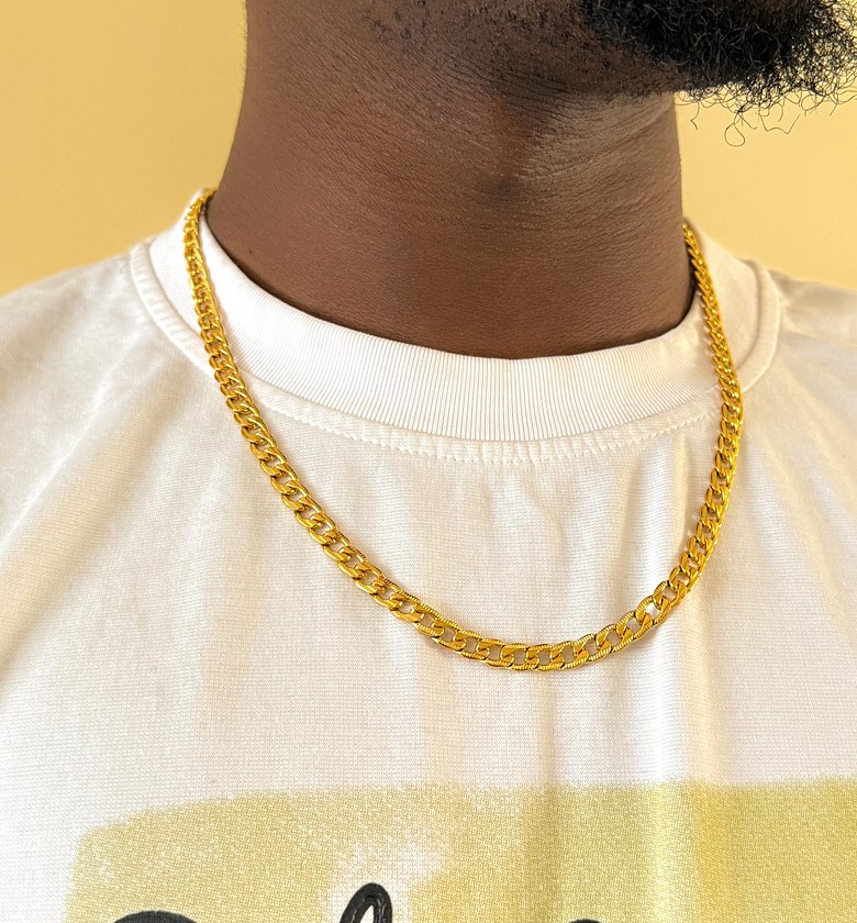 4mm gold cuban chain image