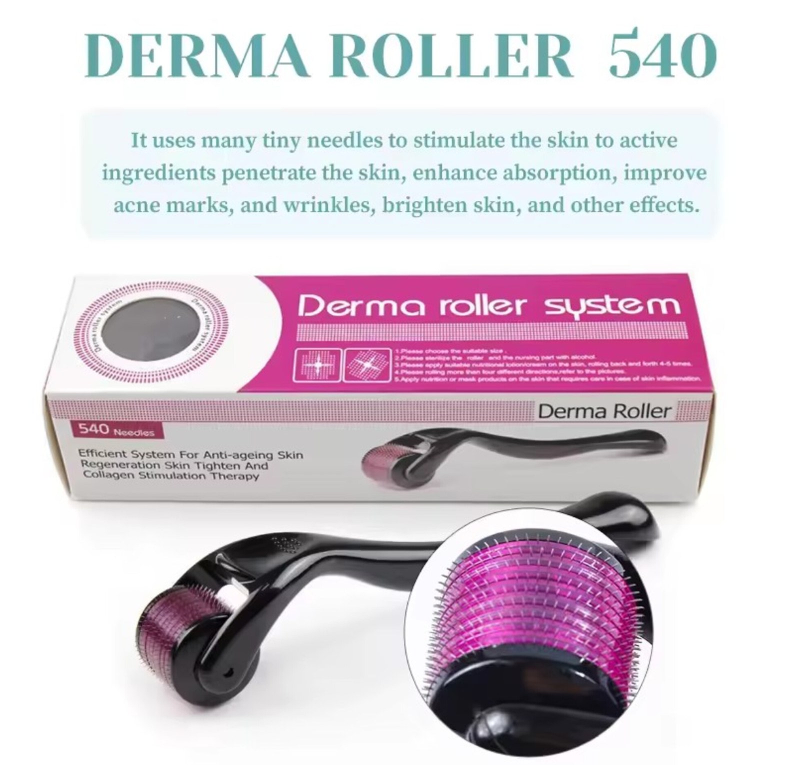 Derma Roller Microneedling Kit for Acne Scars Anti-Aging image