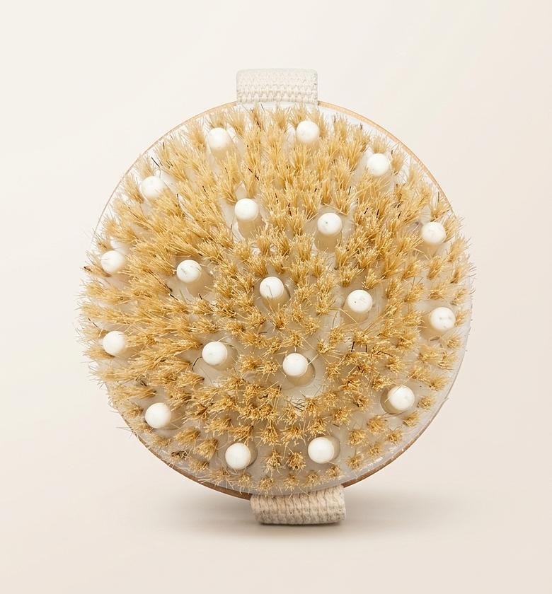 Natural Bristle Dry Brush for Lymphatic Drainage & Exfoliation image