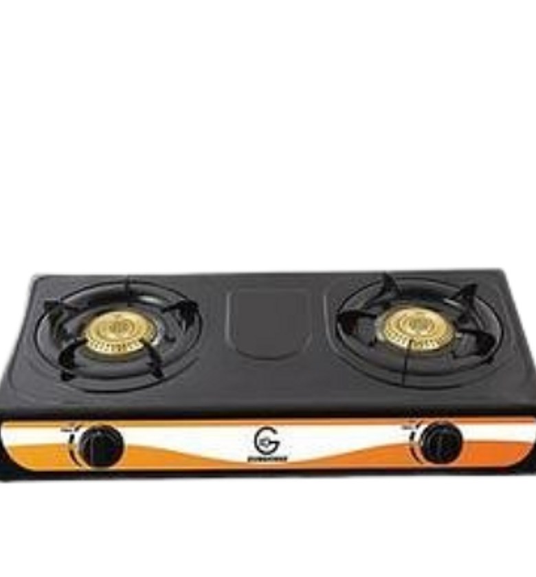 COOKTOP. Eurochef Table Top Stainless Steel 2 Burner Gas Cooker Plus 6kg Regulator And Pipe image