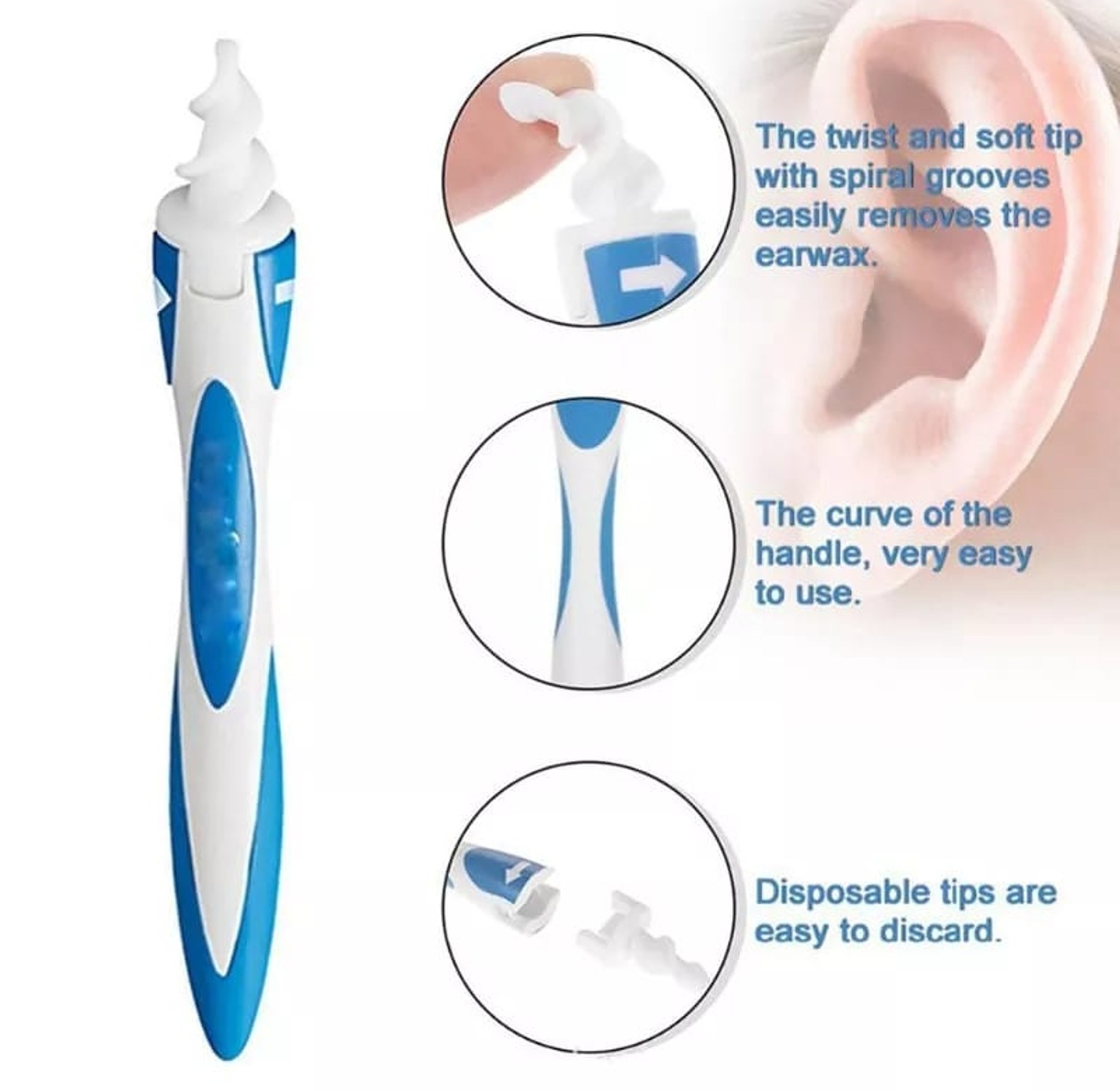 Ear Wax Remover with 16 Replacement Tips image