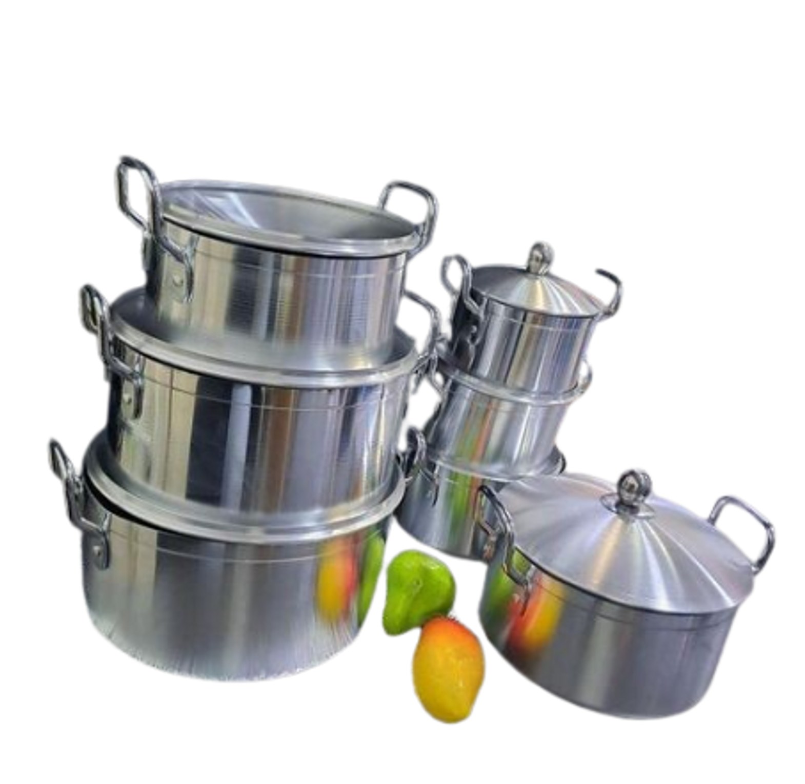 Cookware Set. Tornado Heavy Duty Premium Aluminum Cookware 7 Pot Sufurias Set With 7 Lids image