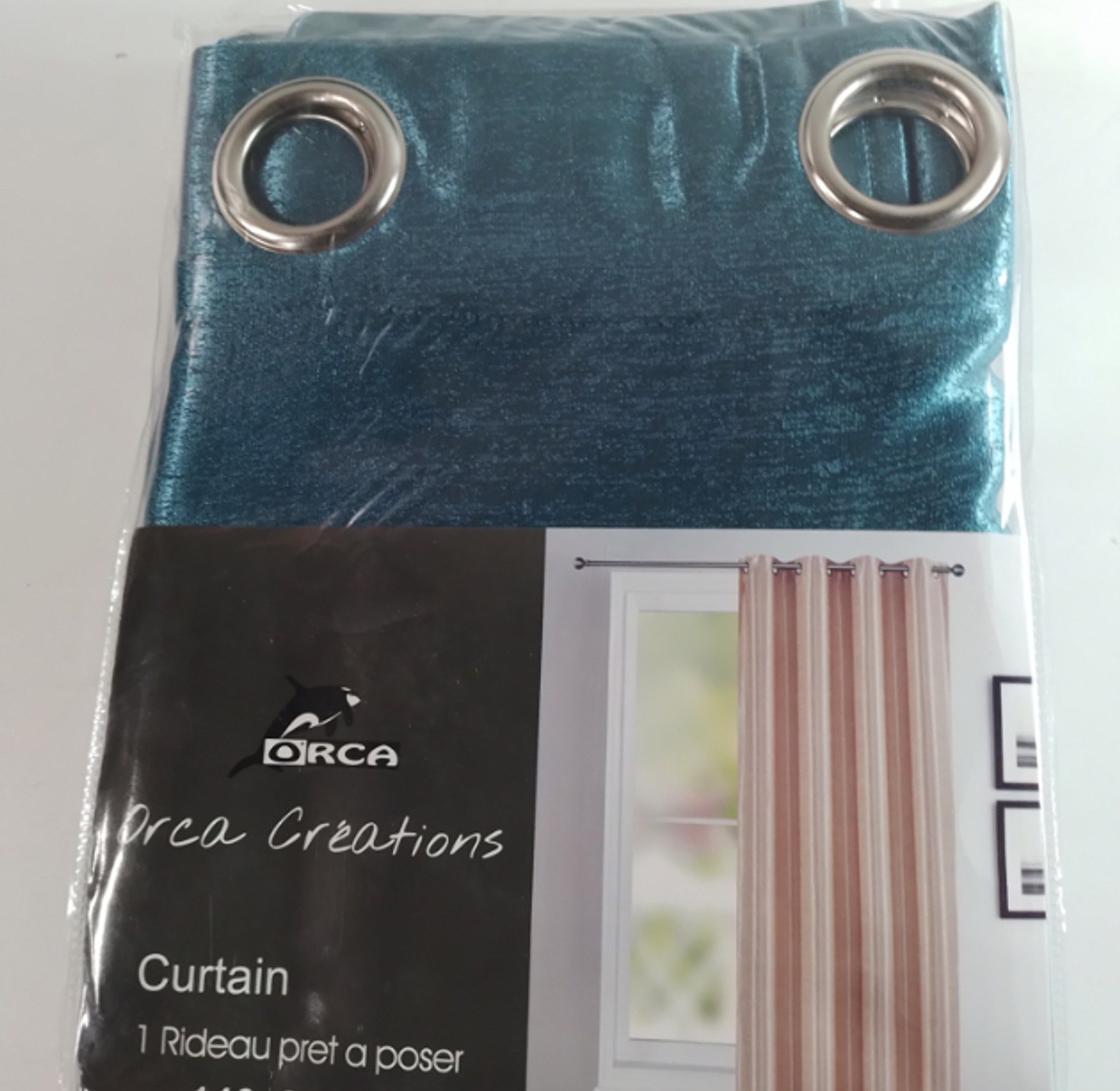 CURTAIN (8 RINGS/BLACK-OU image