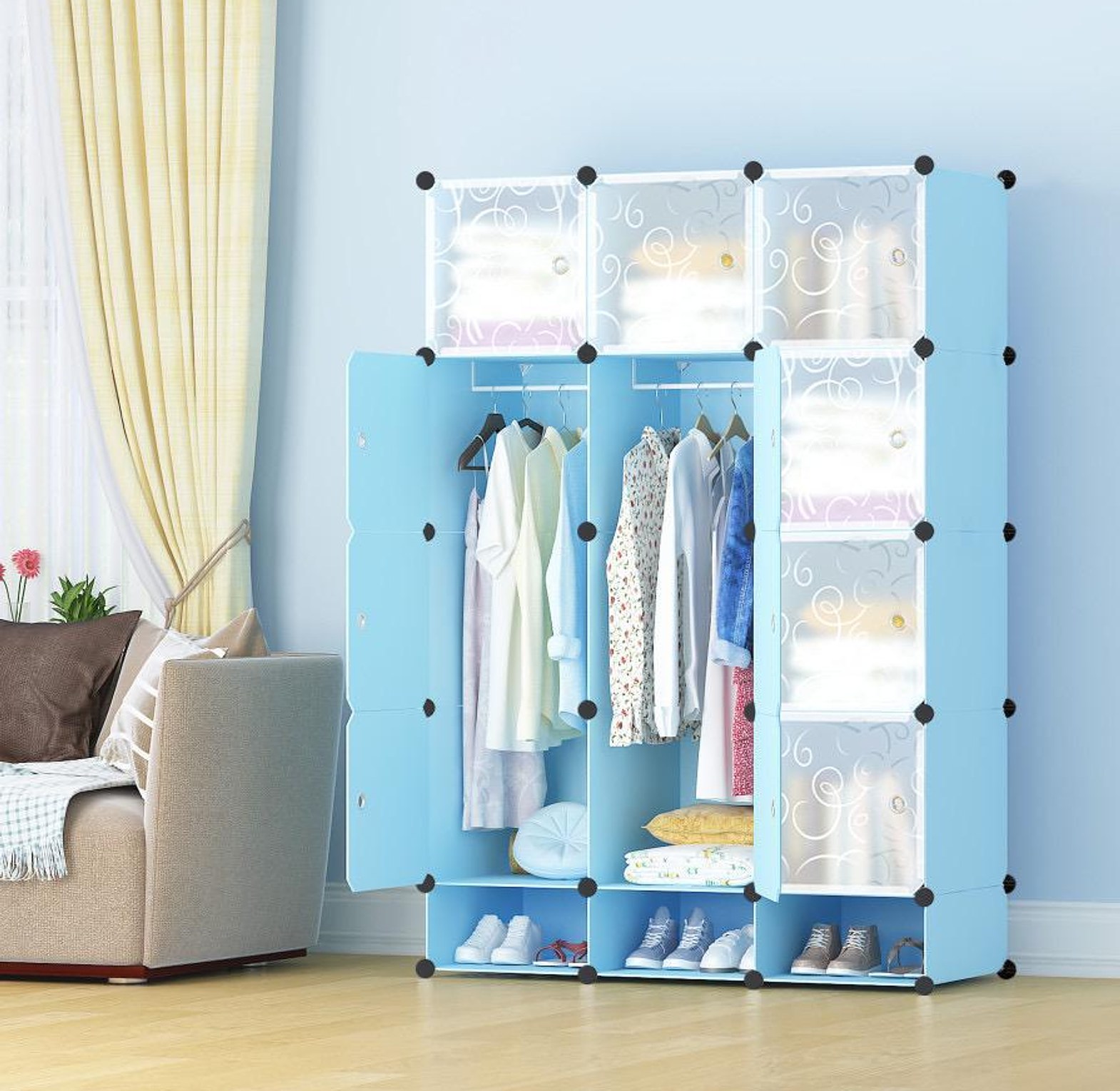 TC 3 Columns Best Quality Heavy Portable Plastic Wardrobes image