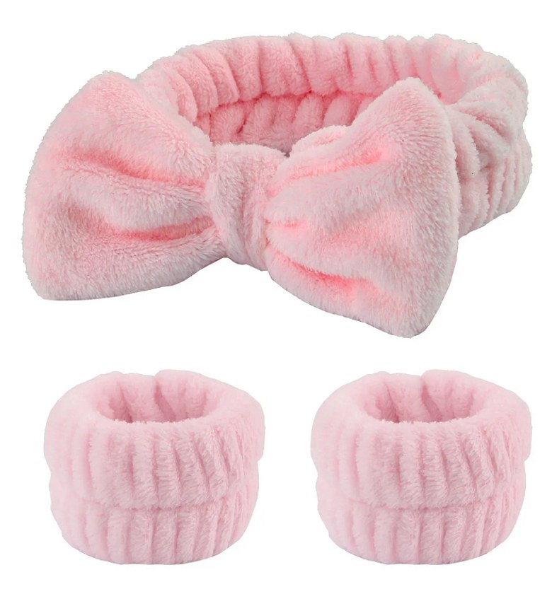Pink headband and wristband set image