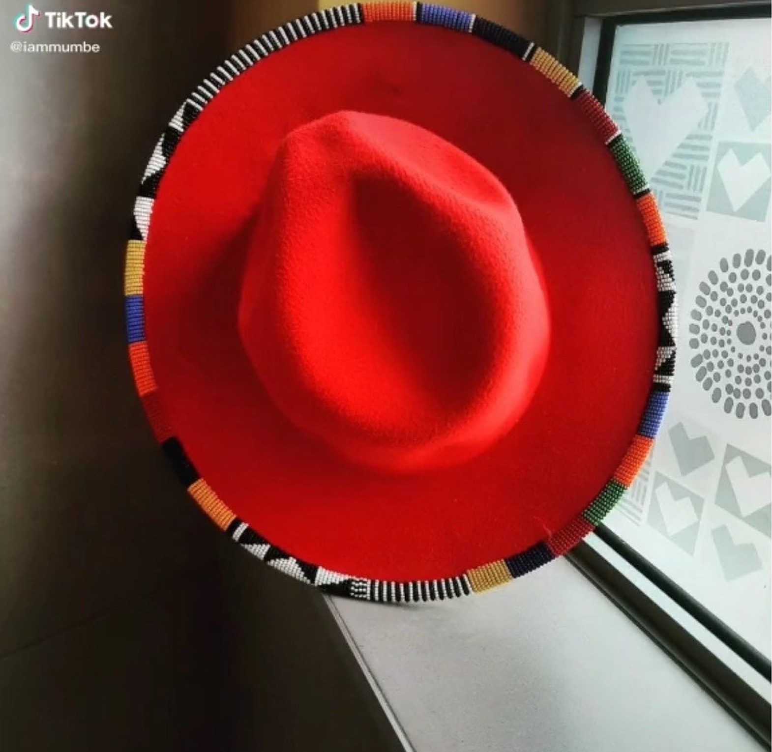 Red Beaded Hat image