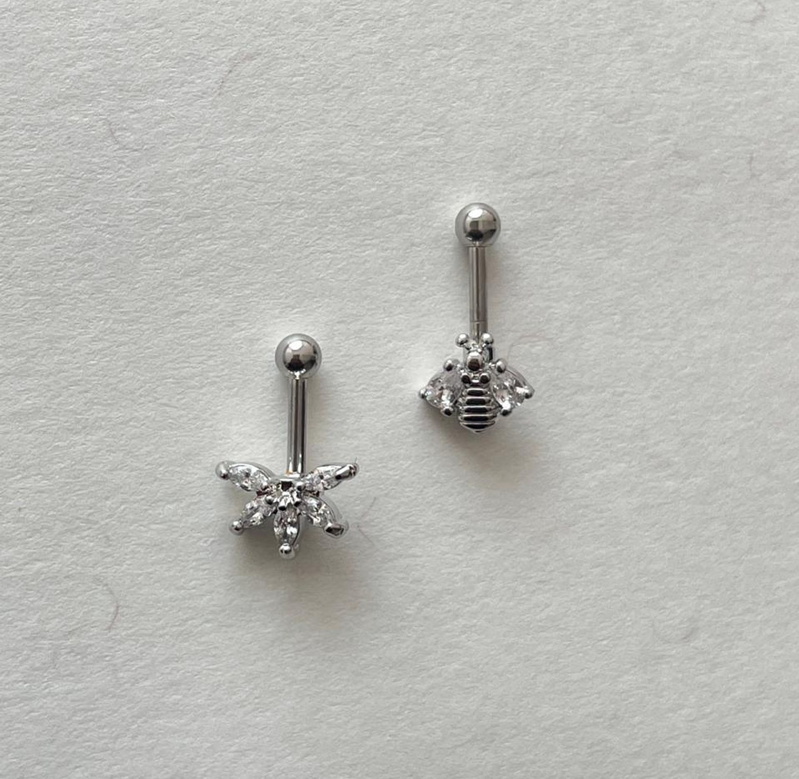 Dazzling Insect & Floral Helix Piercing Studs image