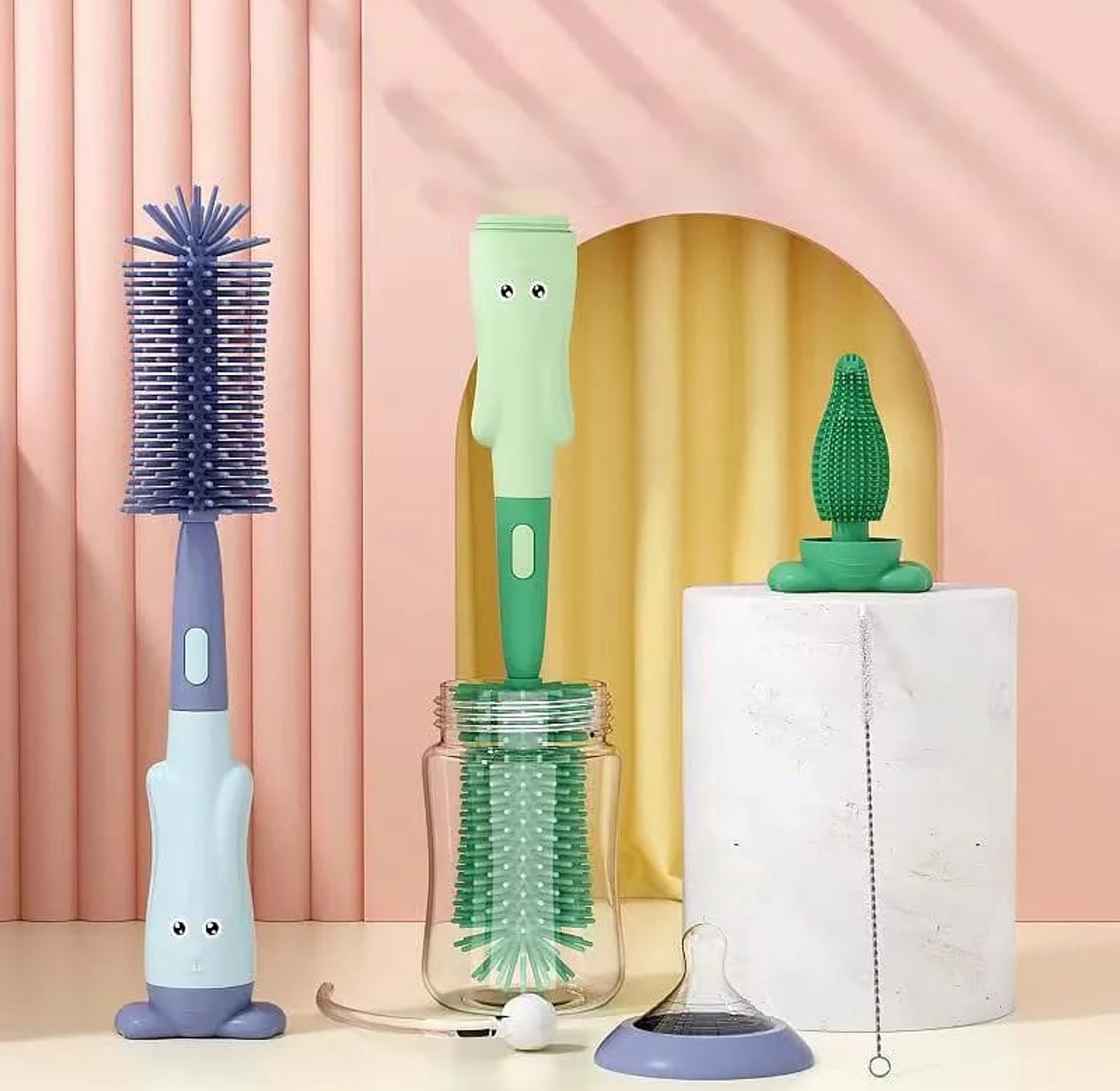 Silicone Bottle Brush 360 Degree Rotation image