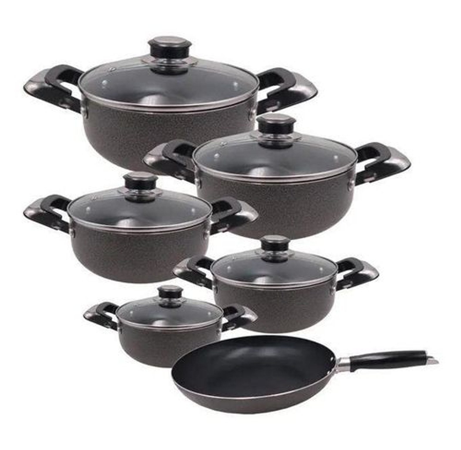 SPECIAL OFFERS. JP Jamesport 10Pcs Heavy Duty Non-Stick Granite Cooking Pot. GOOD QUALITY HIGHLY RECOMMENDED image